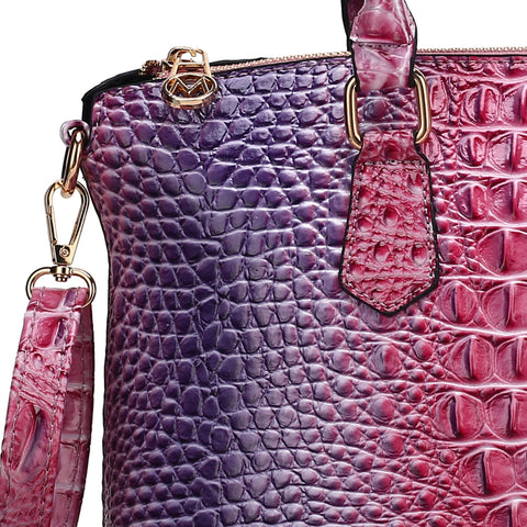 Frankie Gradient Croc Shoulder Bag and Wallet Set