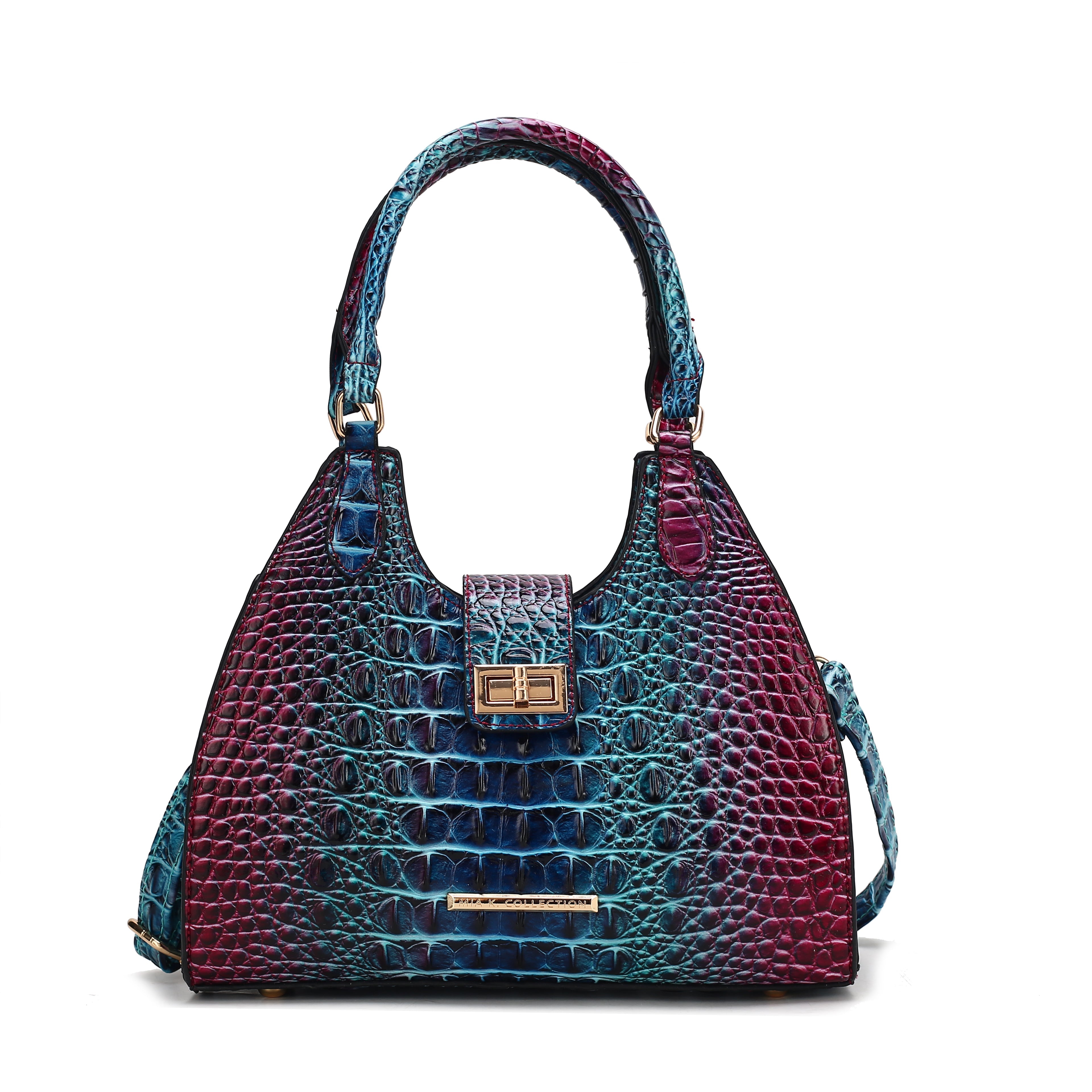  MKF Collection Ava Gradient Croc Tote Bag - Croc Turquoise - Bonton