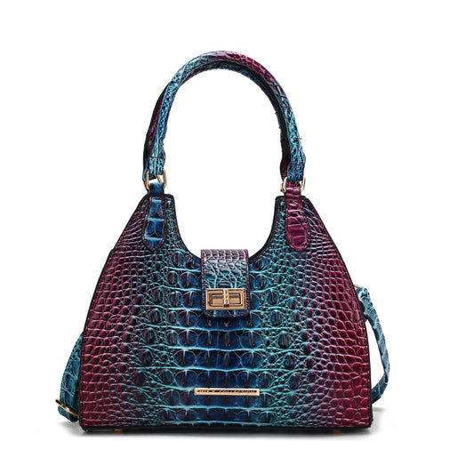 Ava Gradient Croc Tote Bag