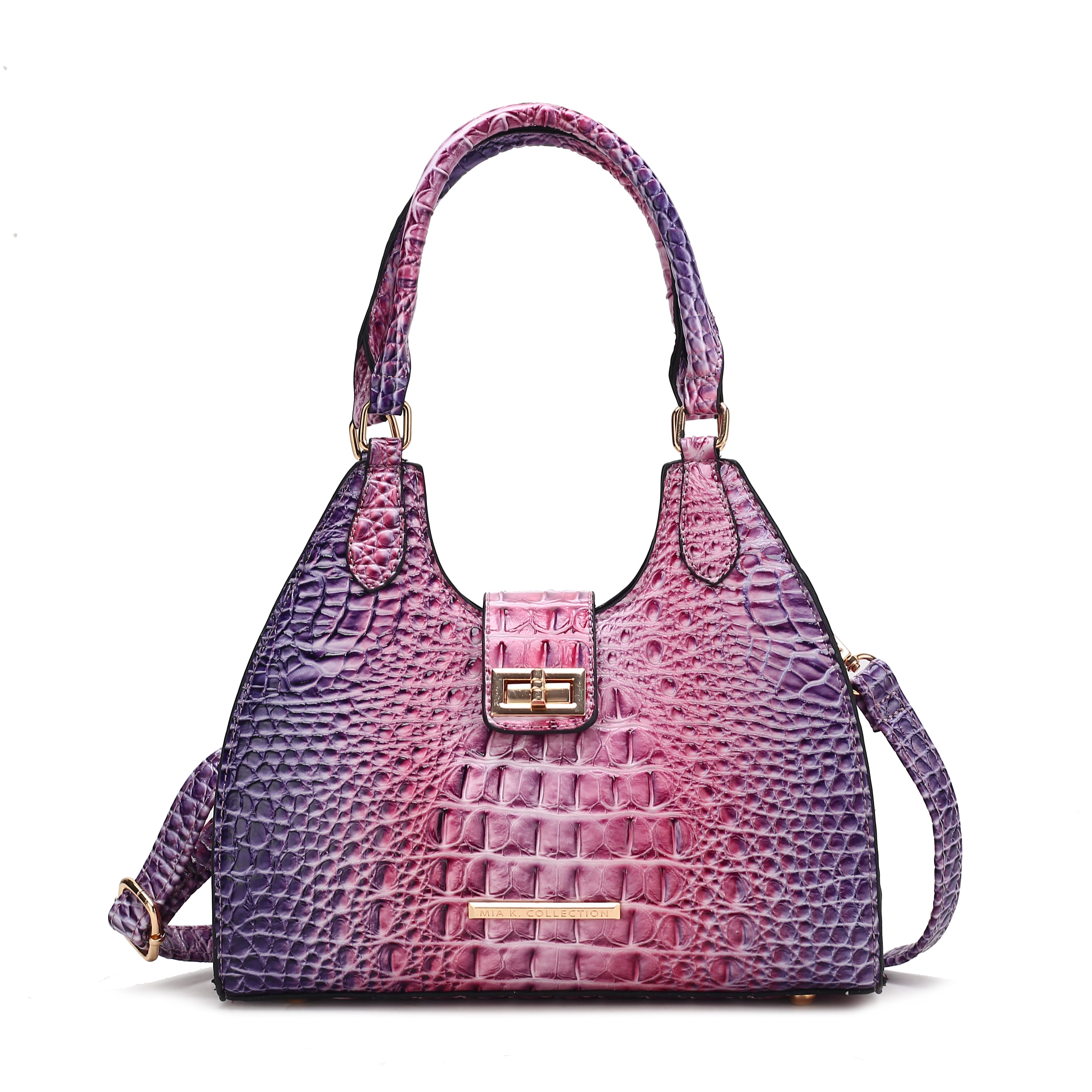  MKF Collection Ava Gradient Croc Tote Bag - Croc Turquoise - Bonton