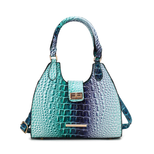 Ava Gradient Croc Tote Bag