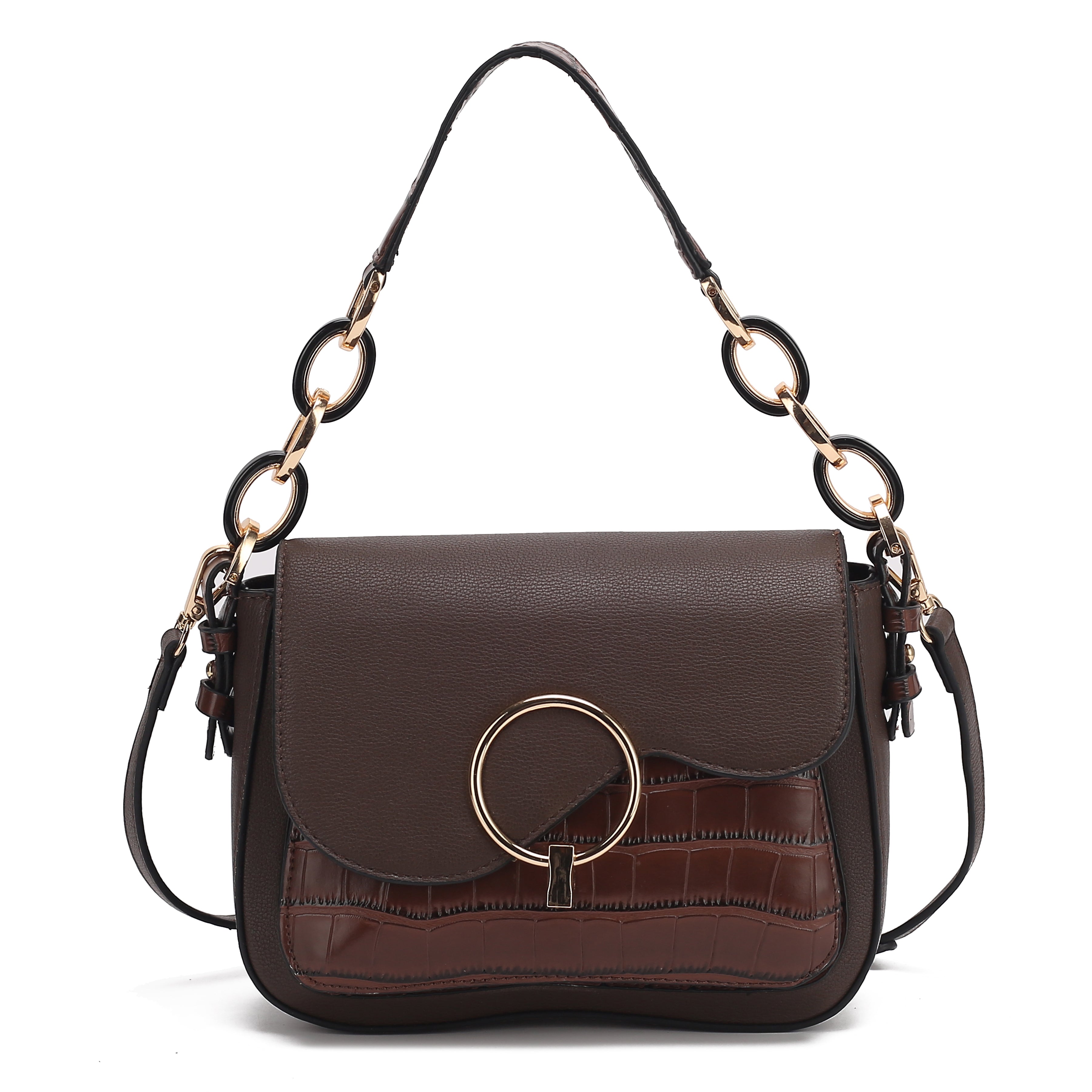  MKF Collection Fanta Croc Shoulder Bag - Black - Bonton