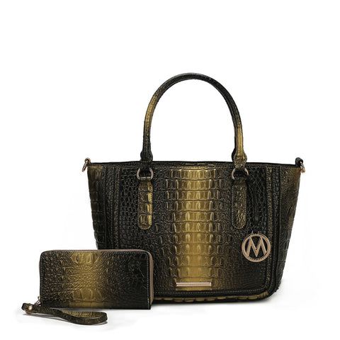 Aphelia Croc-Embossed Handbag