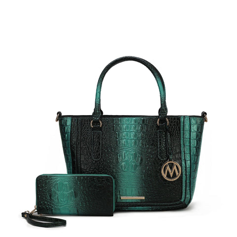 Aphelia Croc-Embossed Handbag
