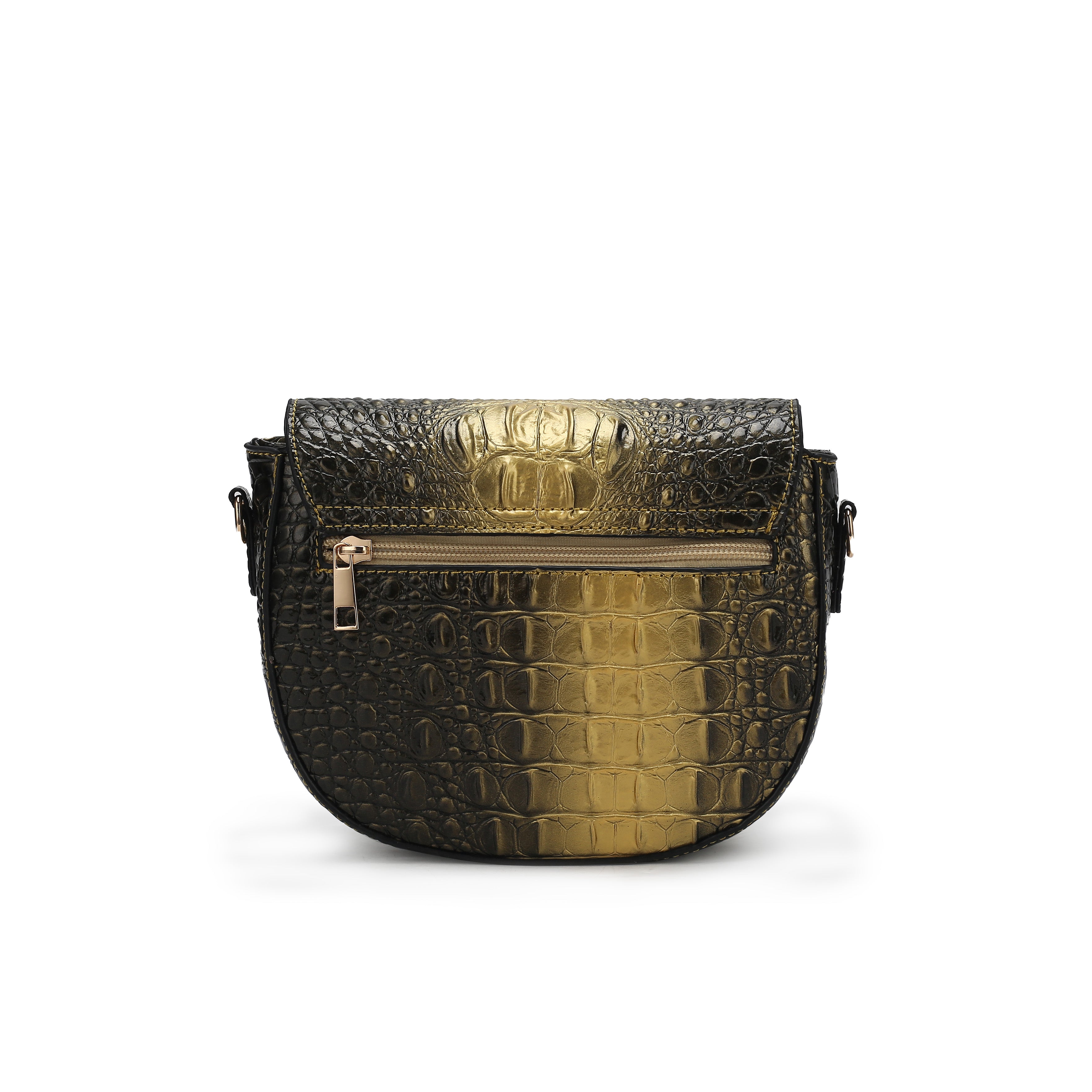  MKF Collection Amalia Croc-Embossed Crossbody Bag - Blue - Bonton