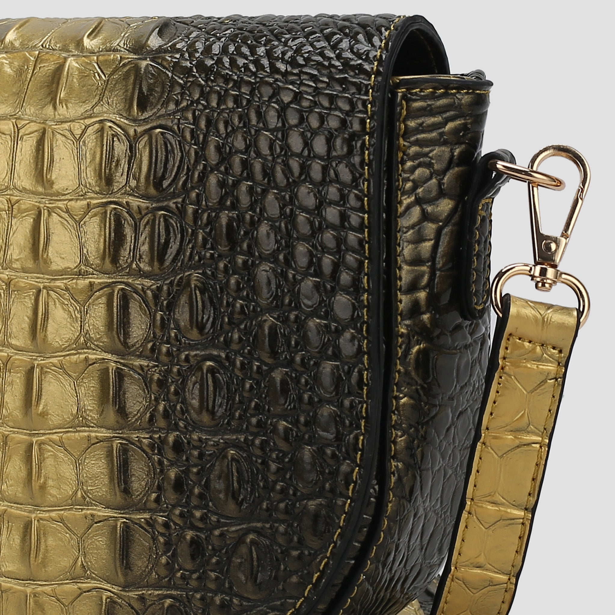  MKF Collection Amalia Croc-Embossed Crossbody Bag - Blue - Bonton