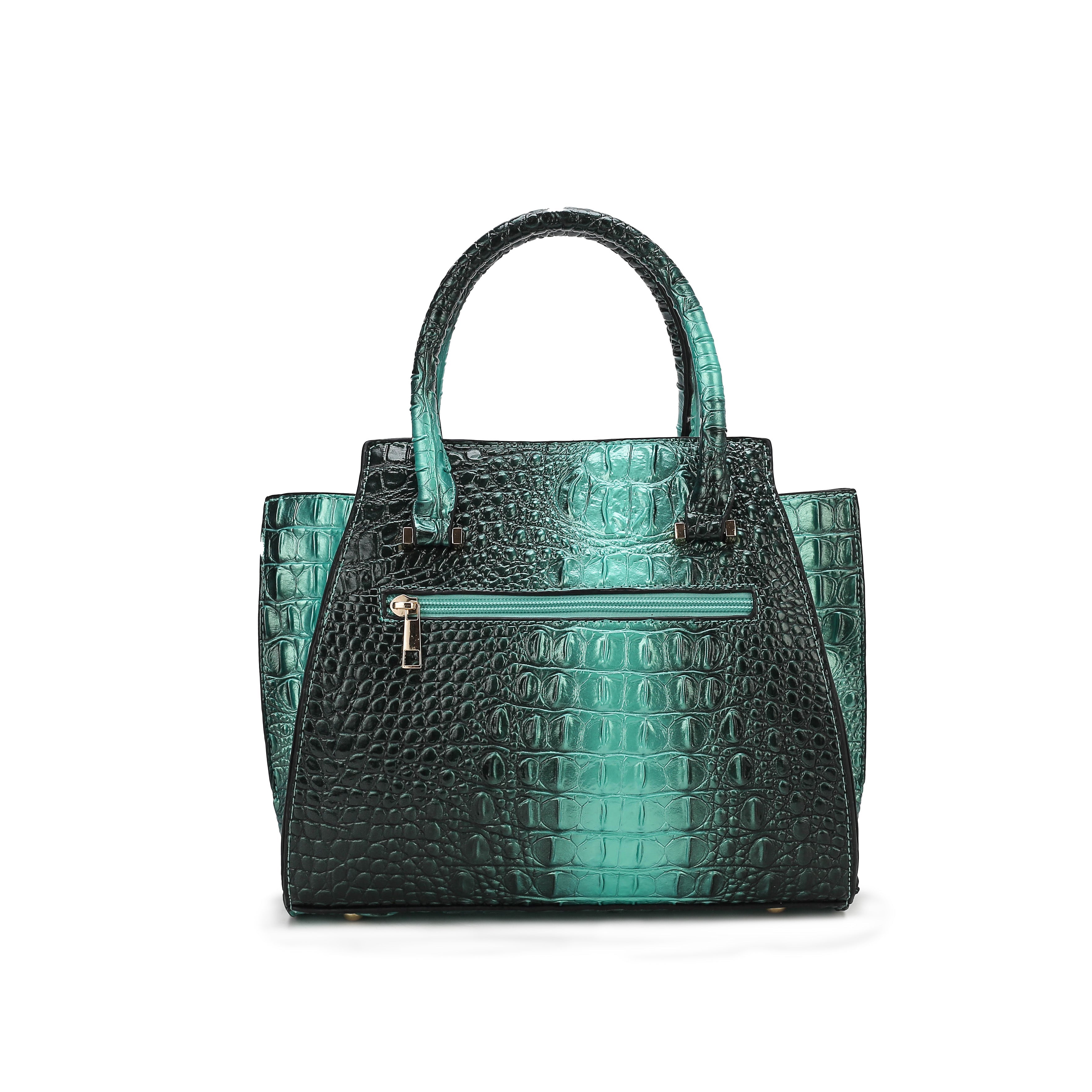  MKF Collection Bently Croc-Embossed Tote and Set - Purple - Bonton