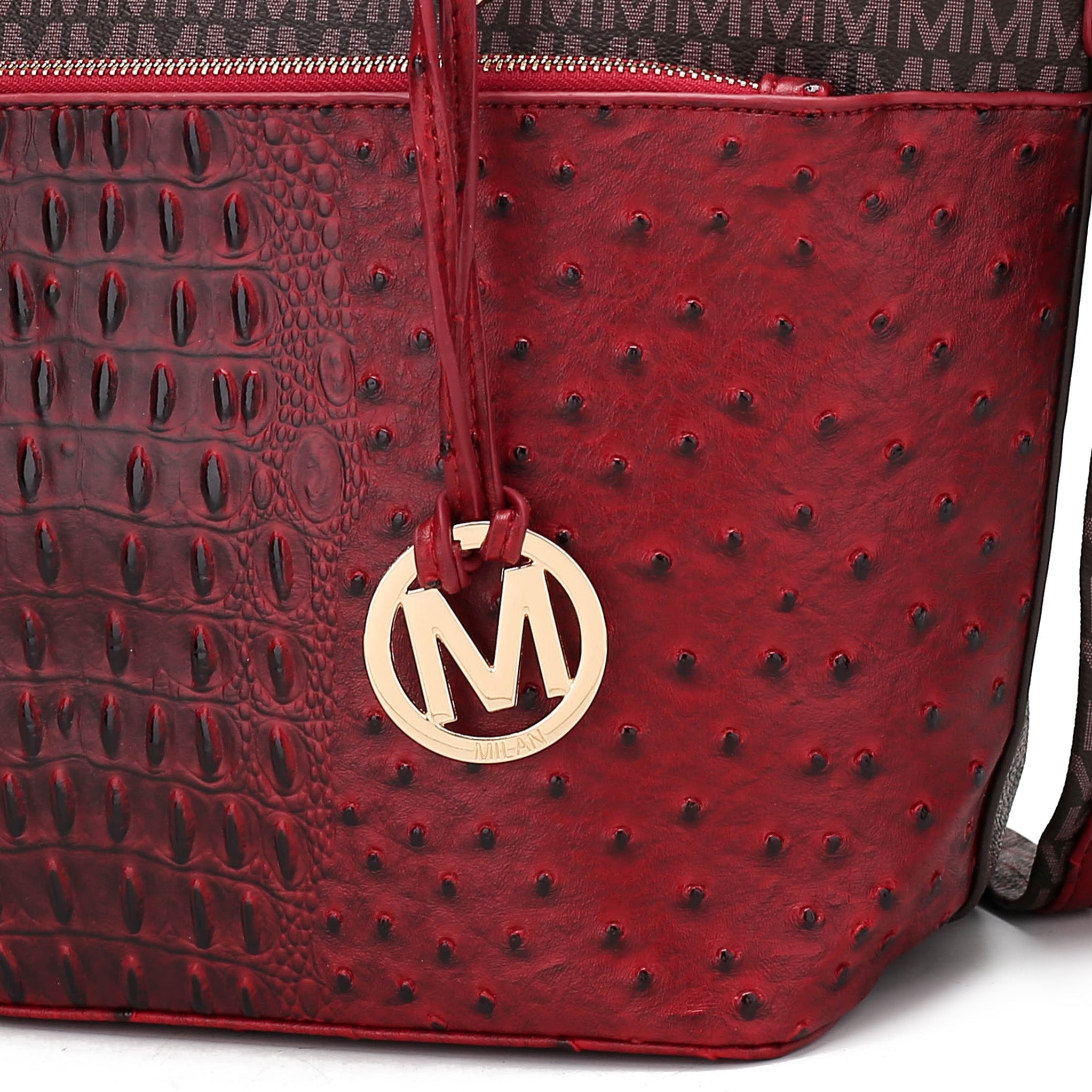  MKF Collection Grace Signature Tote Bag - Red - Bonton