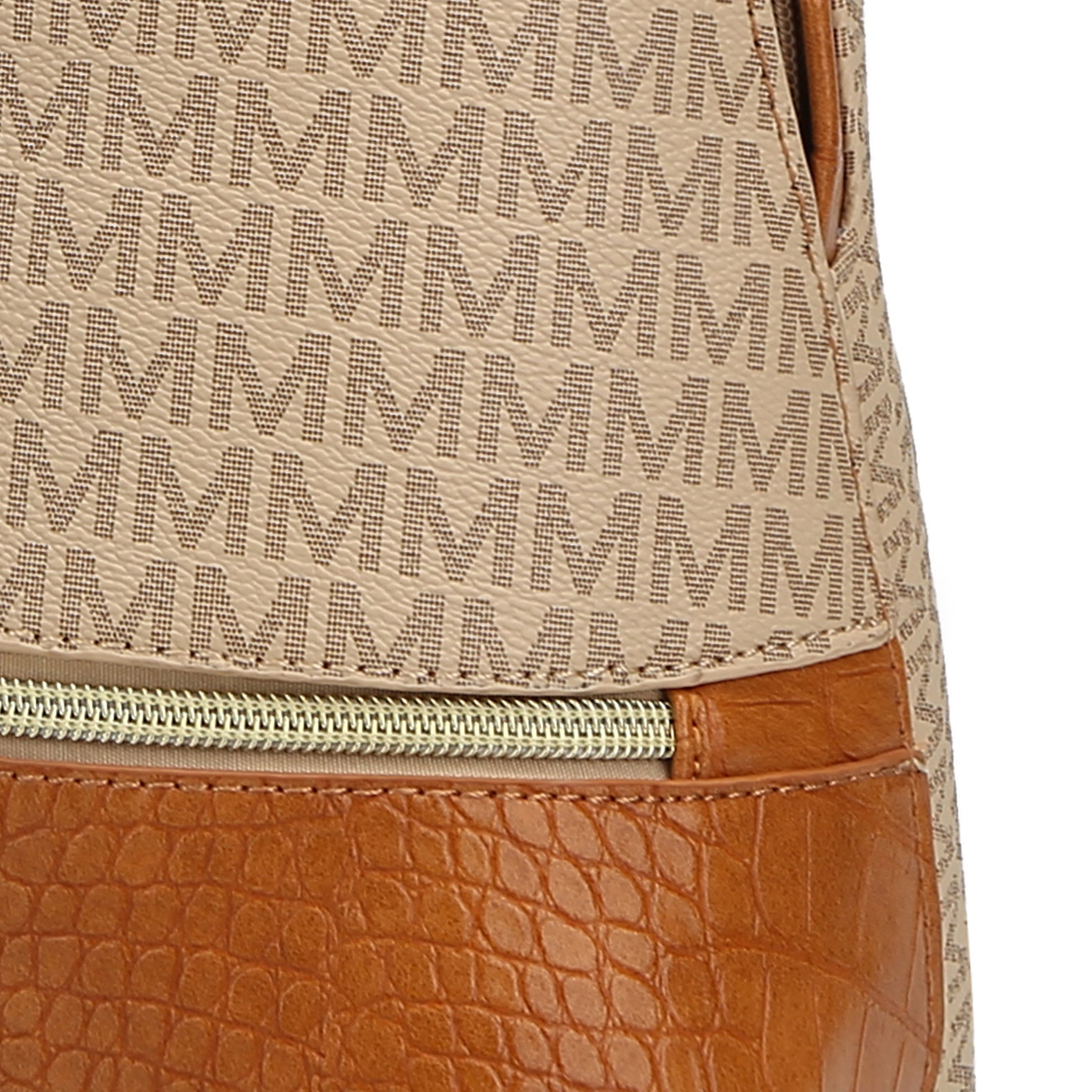  MKF Collection Denice Signature Backpack - Beige - Bonton