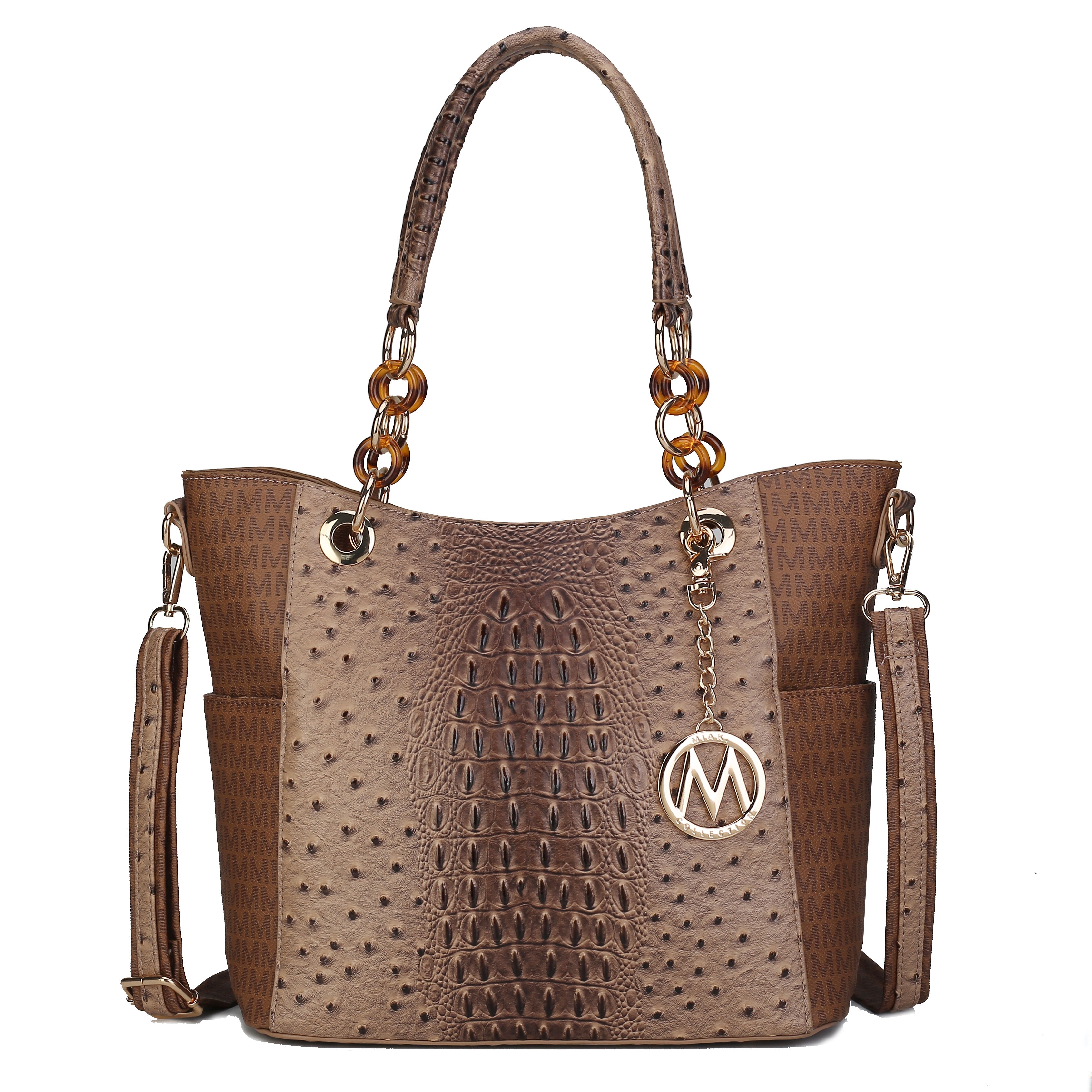  MKF Collection Miriam Signature Tote Bag - Beige - Bonton