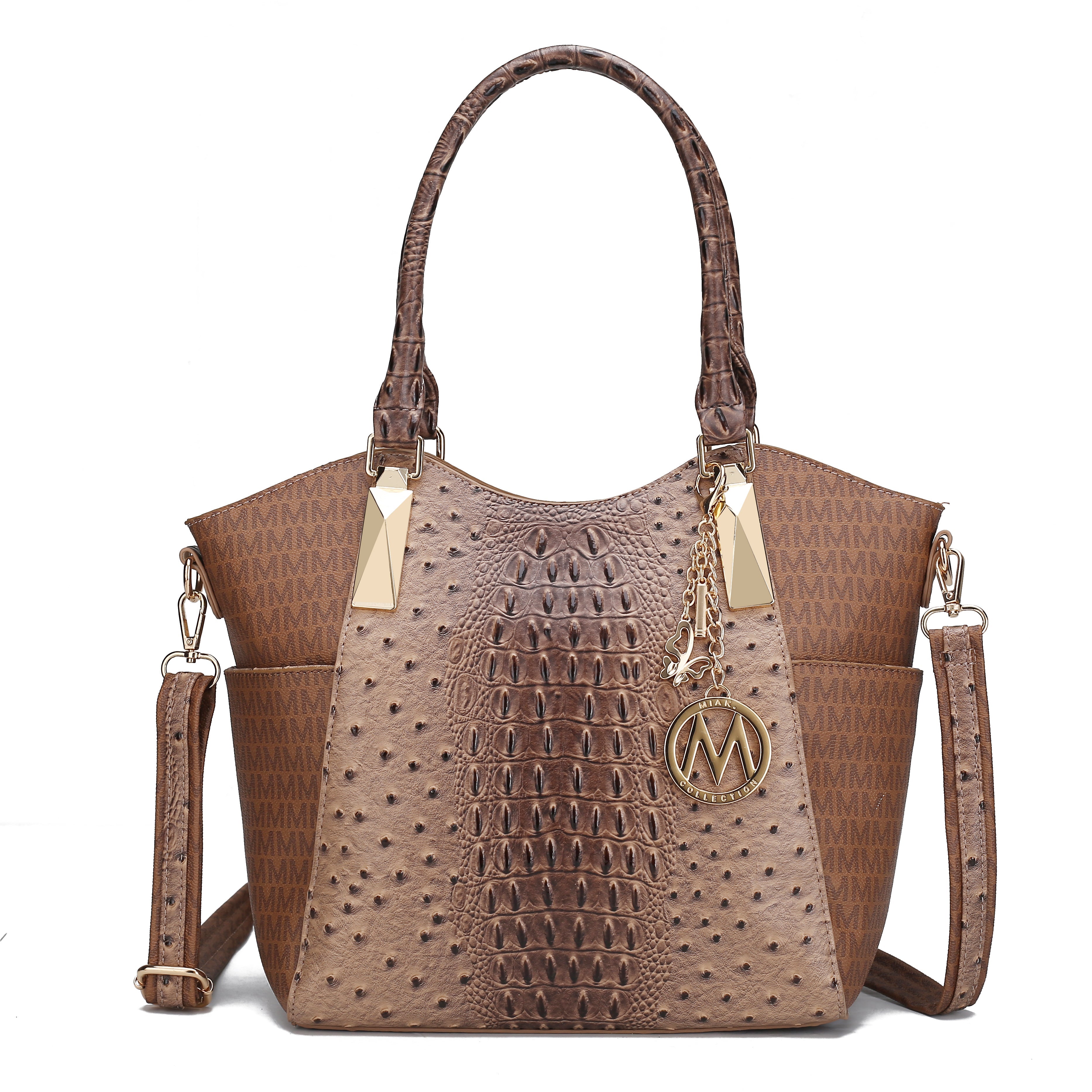  MKF Collection Kristal Signature Tote Bag - Beige - Bonton