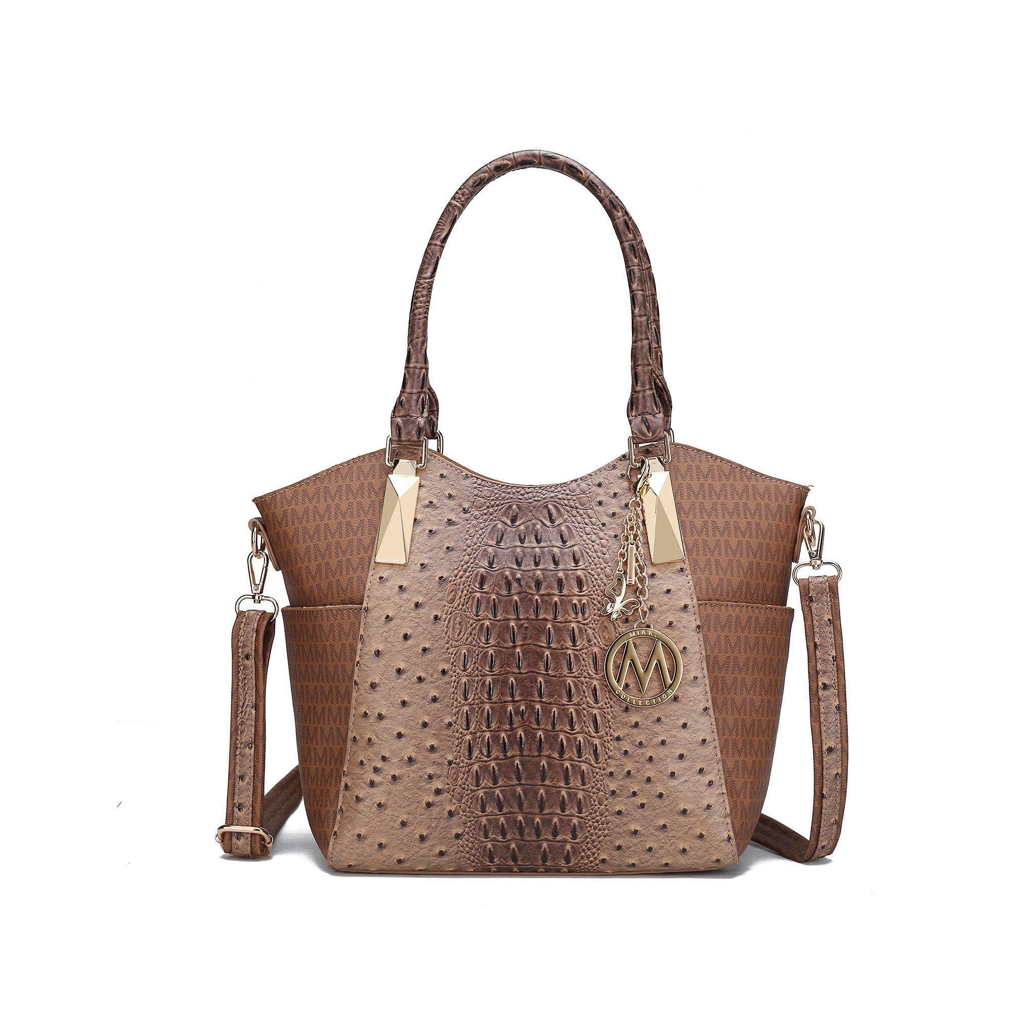  MKF Collection Kristal Signature Tote Bag - Beige - Bonton