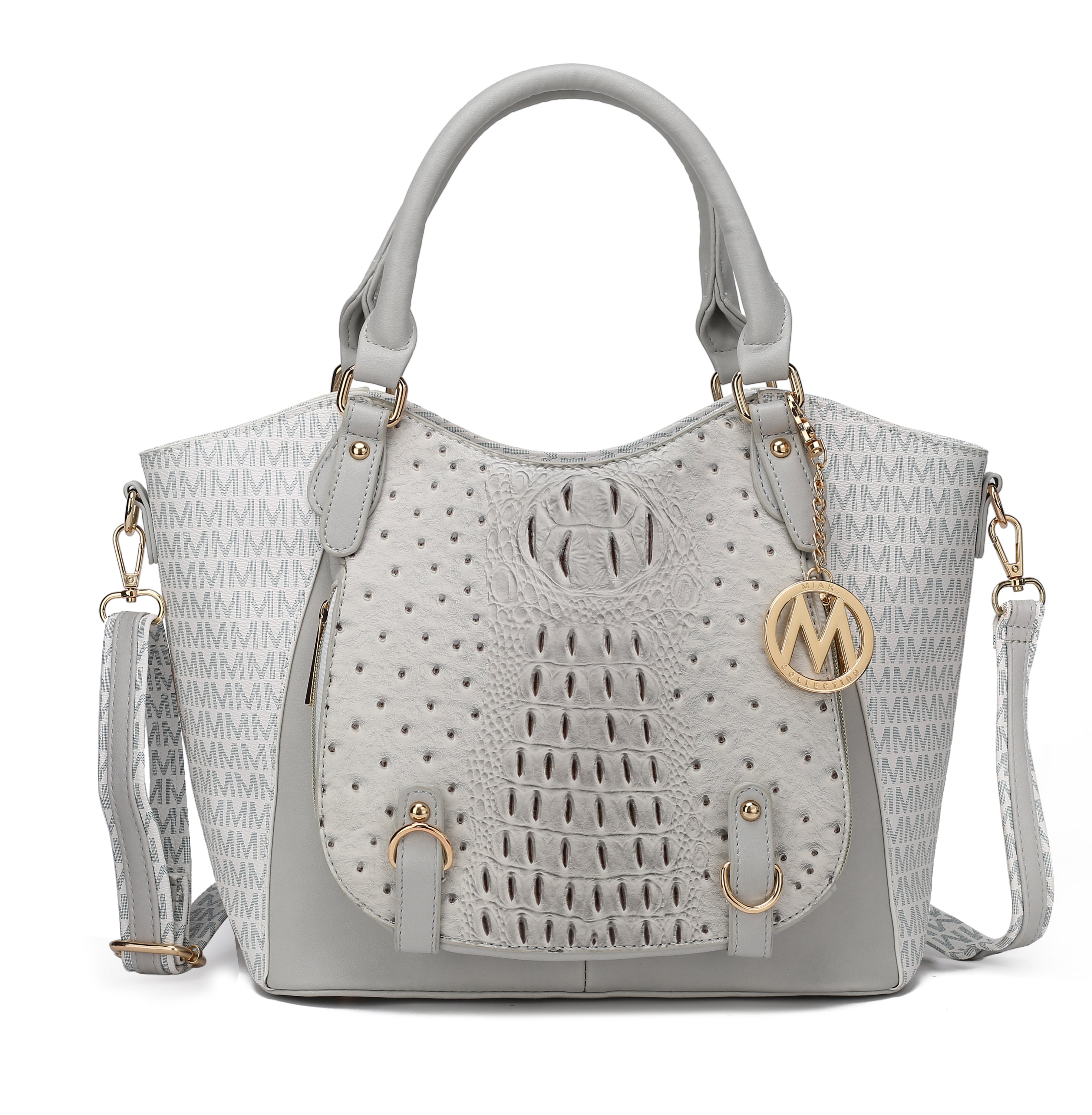  MKF Collection Jacqueline Signature Shoulder Bag - Beige - Bonton