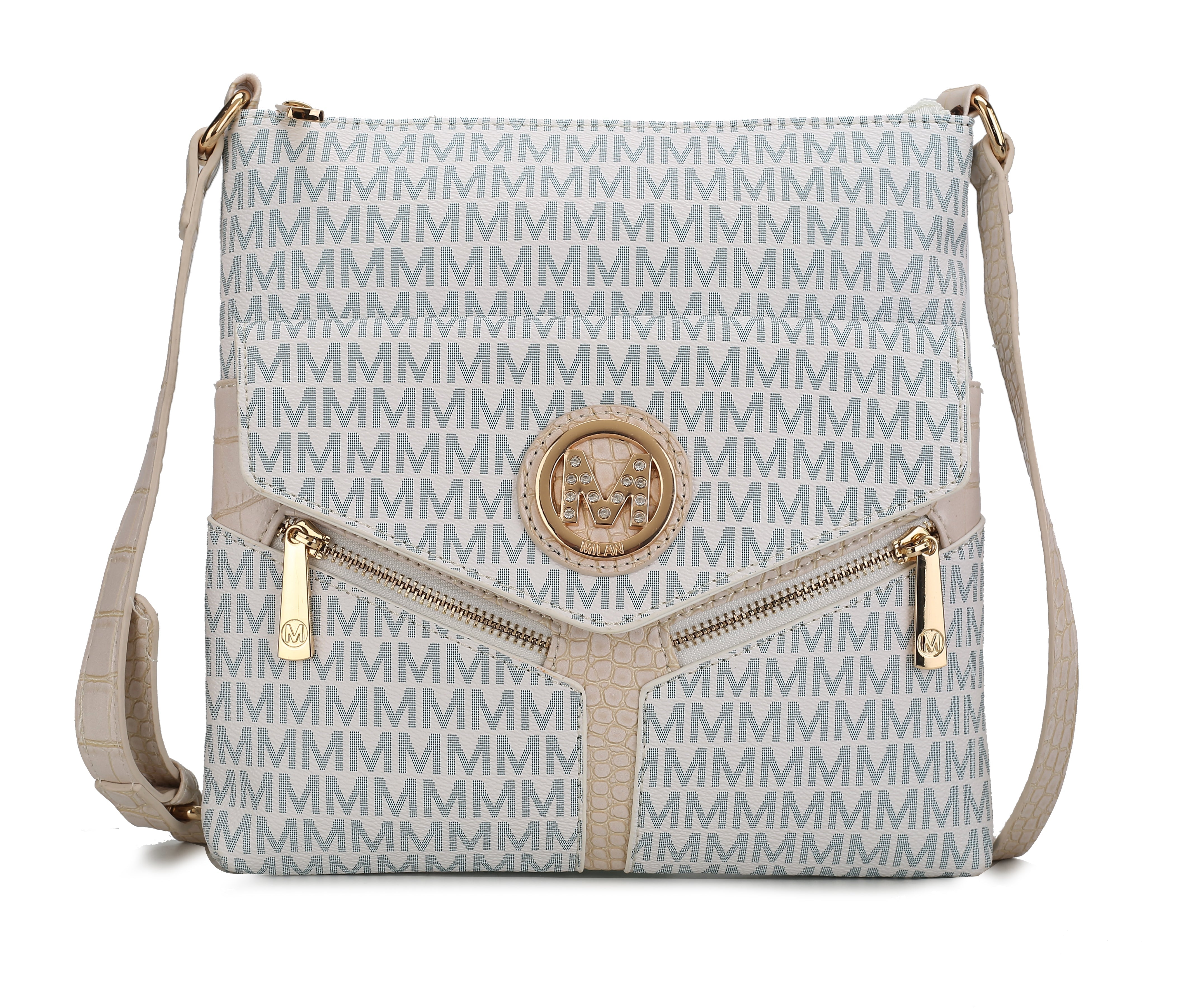  MKF Collection Tania Signature Crossbody Bag - Beige - Bonton