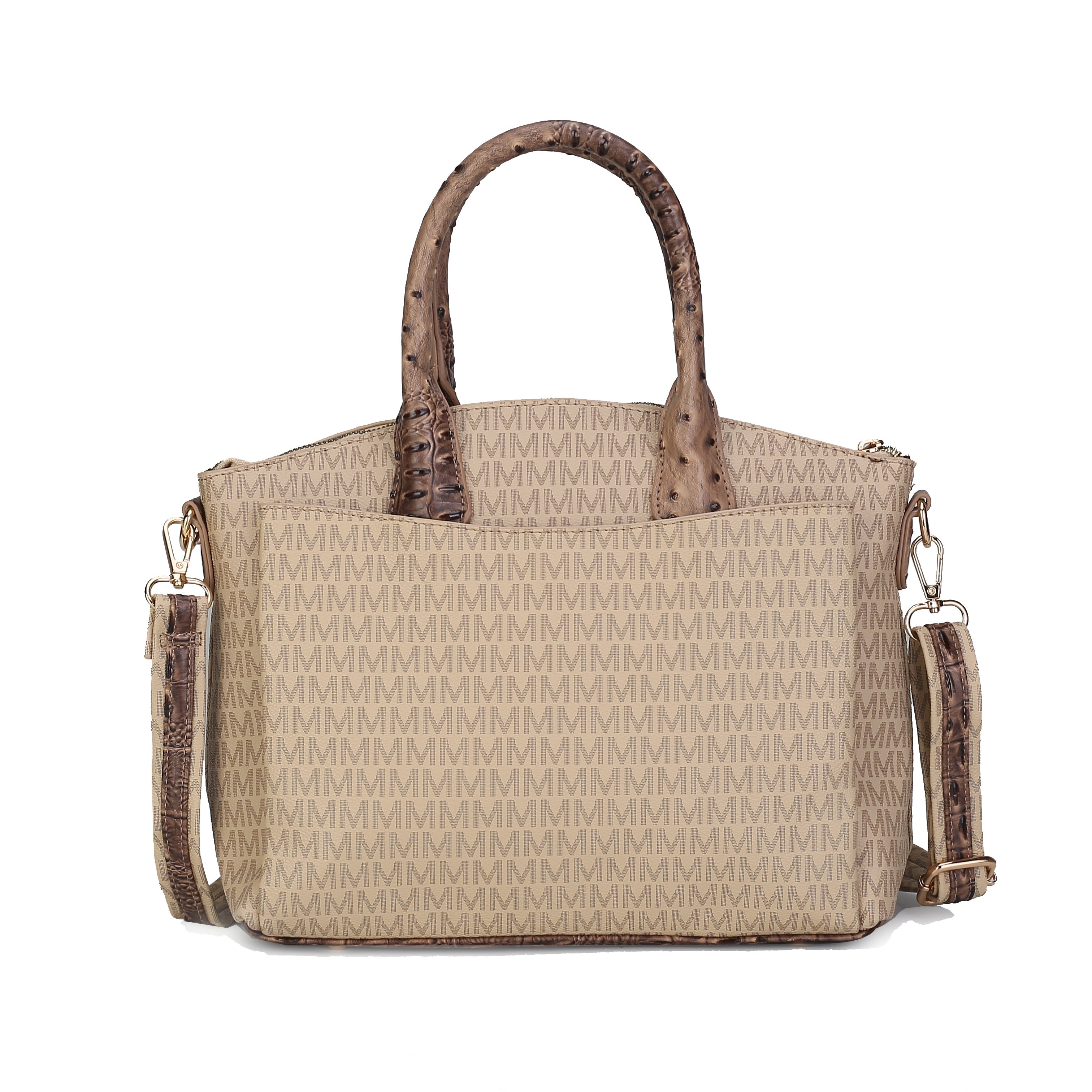  MKF Collection Collins Signature Shoulder Bag - Beige - Bonton