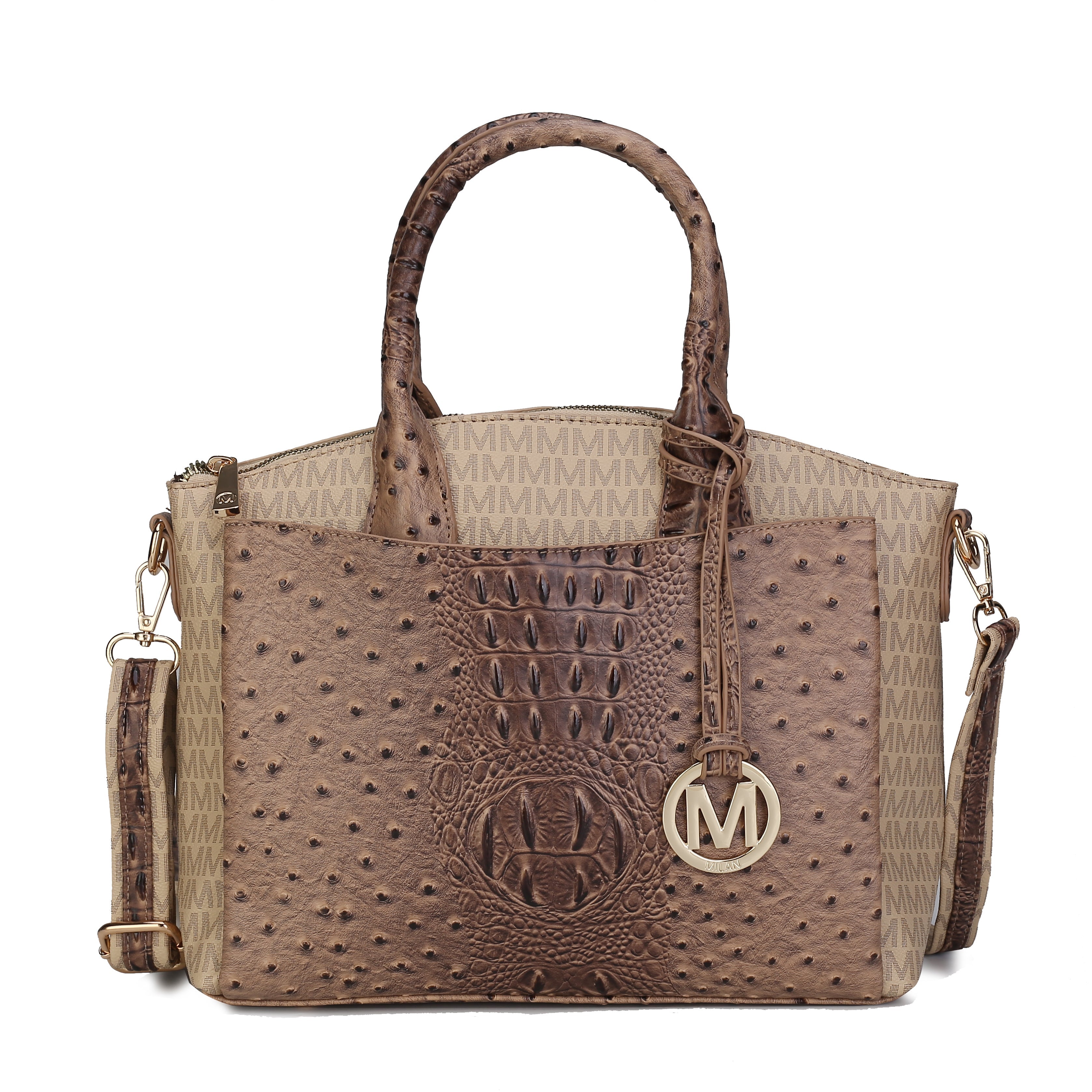  MKF Collection Collins Signature Shoulder Bag - Beige - Bonton