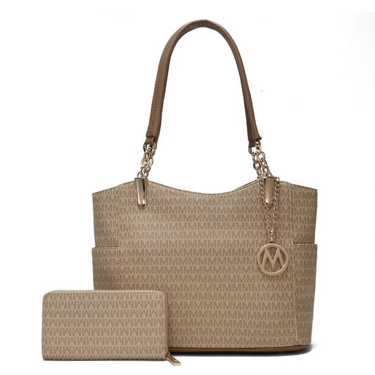 Savannah Signature Tote Bag and Wallet Set