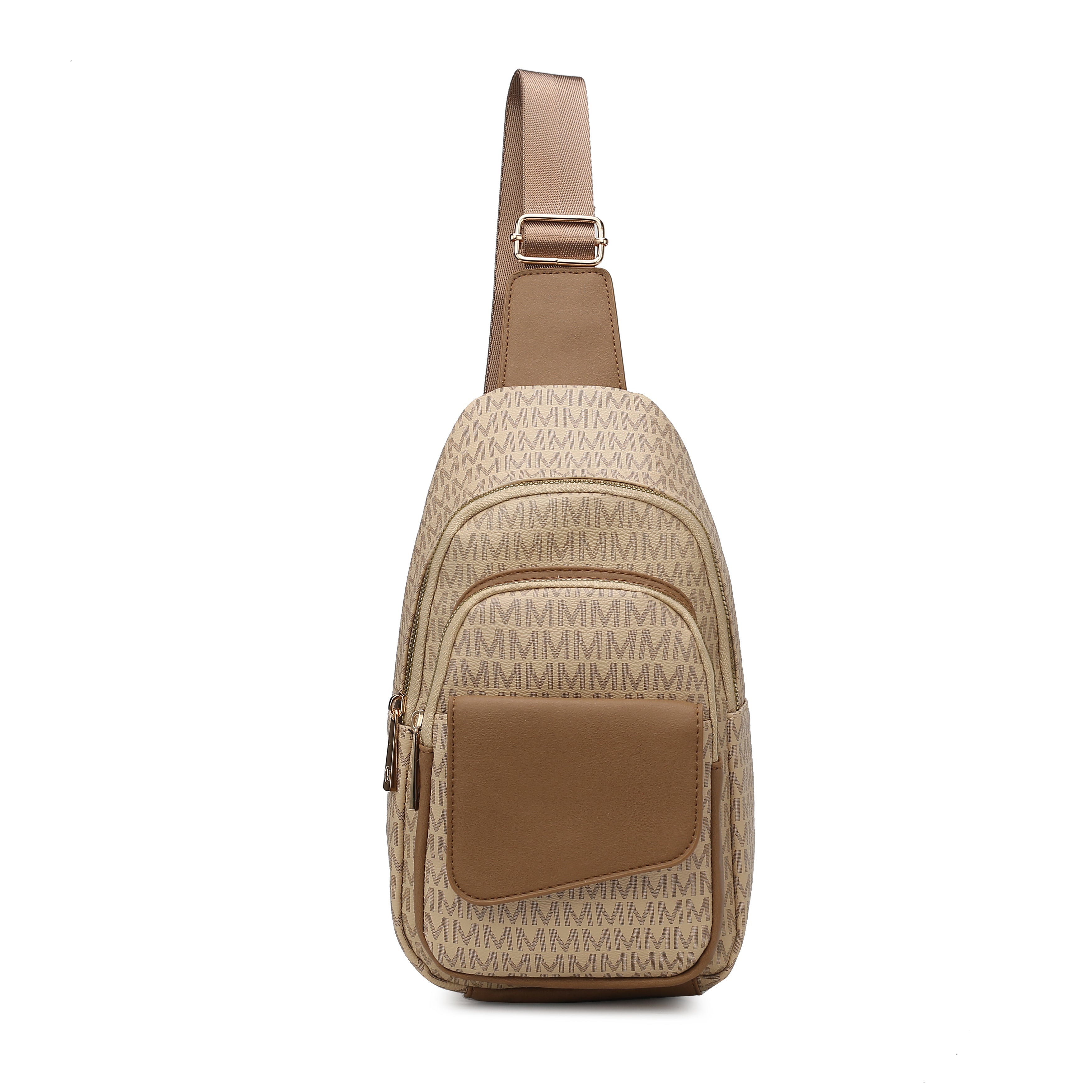  MKF Collection Kace Signature Sling Bag - Beige - Bonton