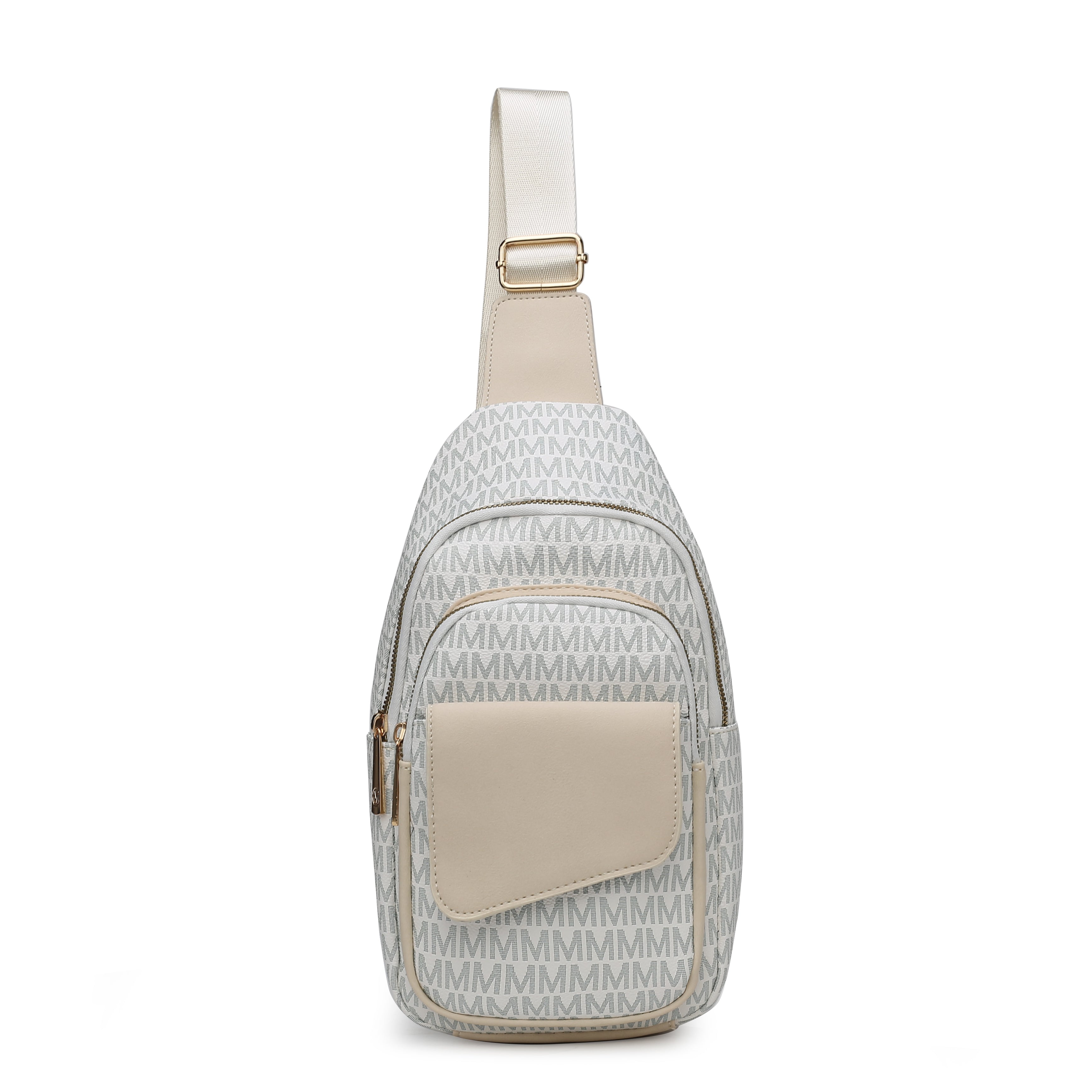  MKF Collection Kace Signature Sling Bag - Beige - Bonton