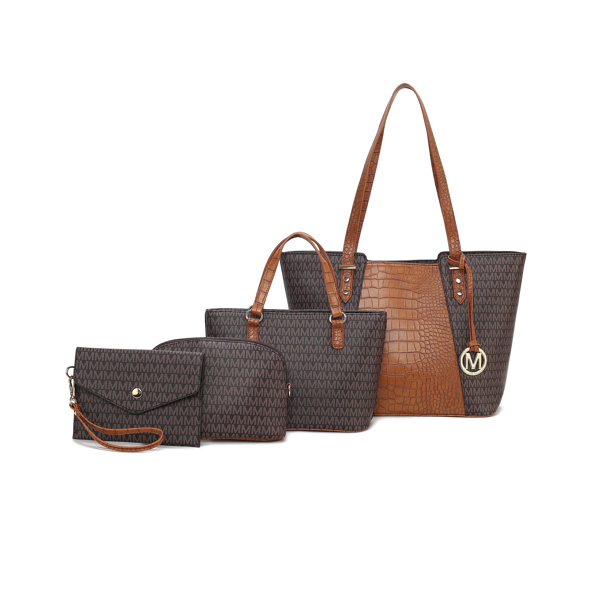  MKF Collection Lippa M Signature Tote and Set - Black - Bonton