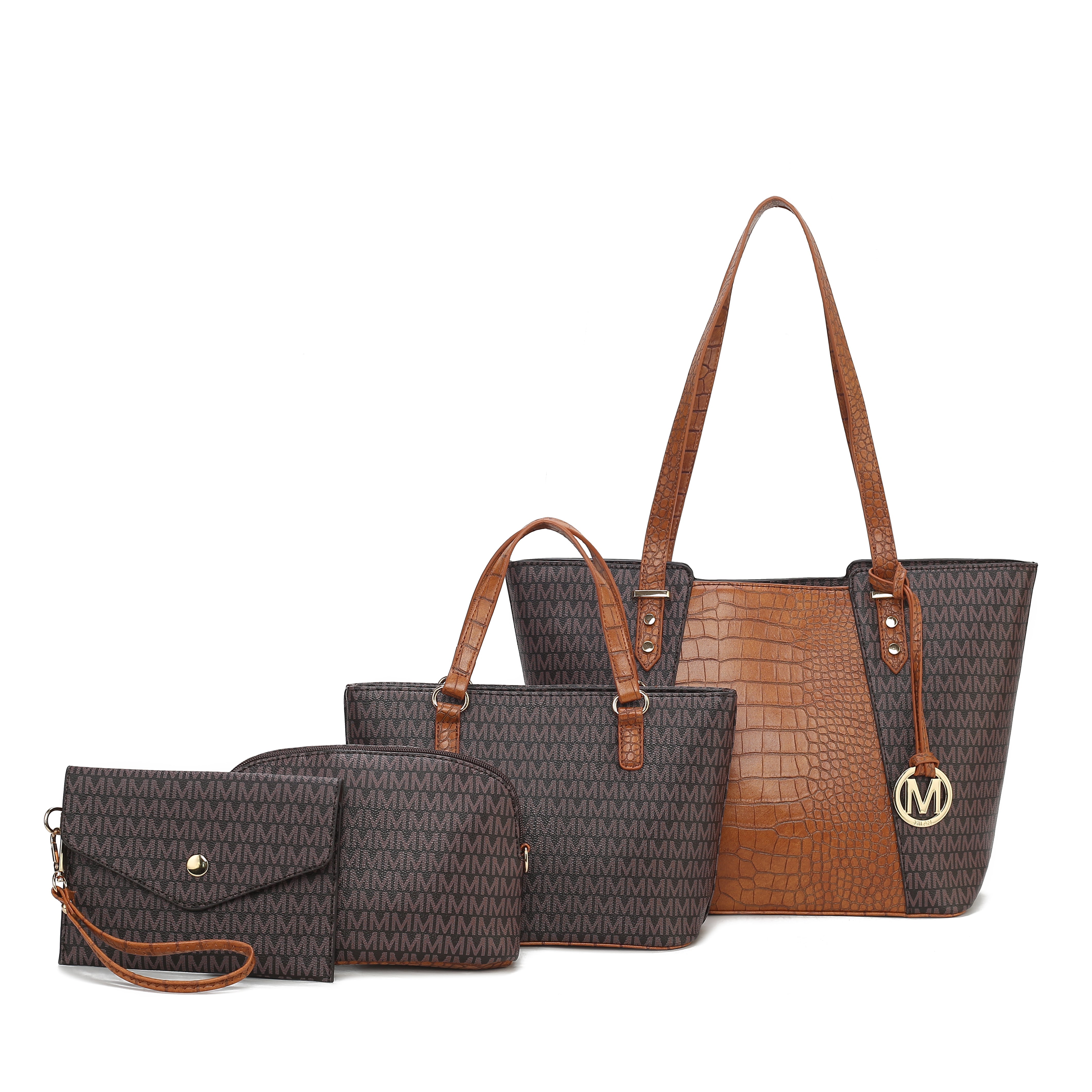  MKF Collection Lippa M Signature Tote and Set - Black - Bonton