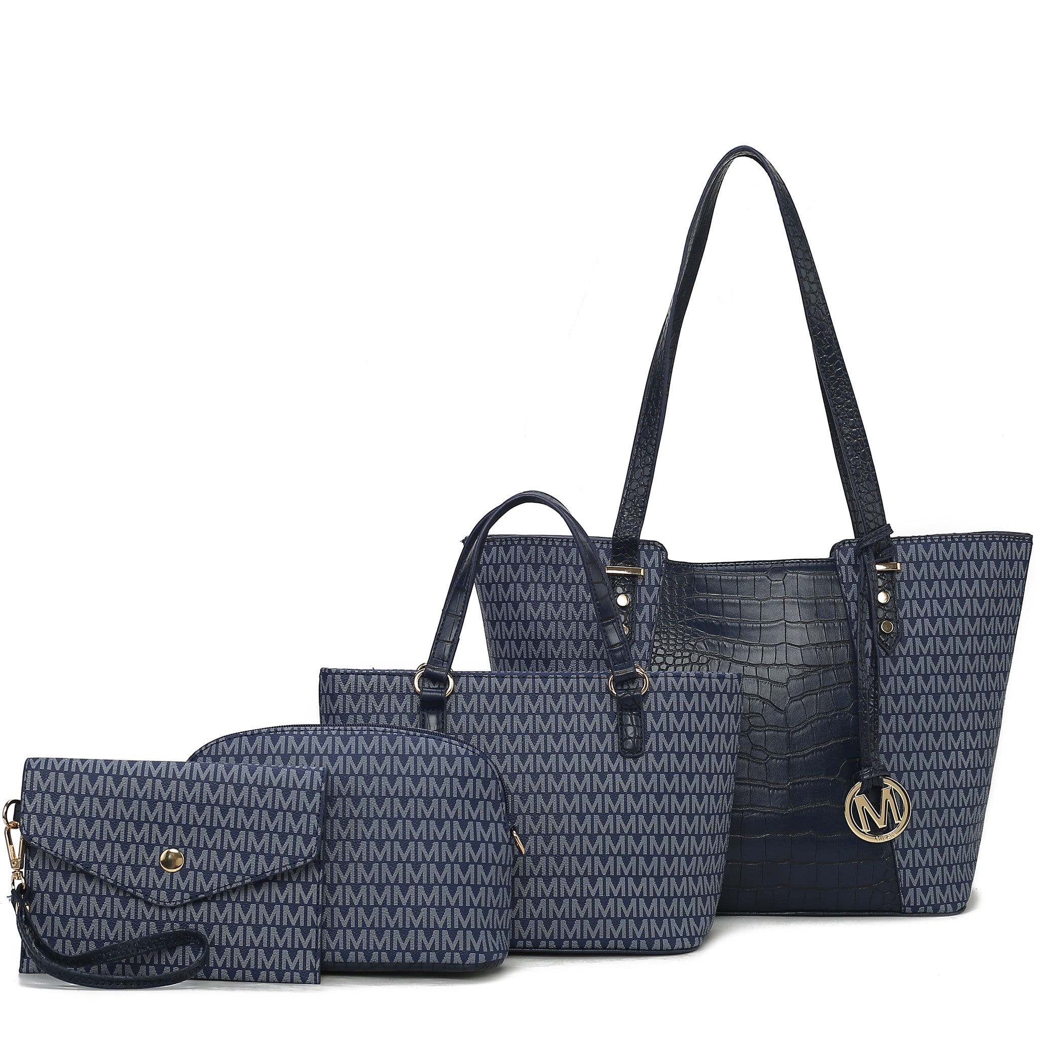  MKF Collection Lippa M Signature Tote and Set - Black - Bonton
