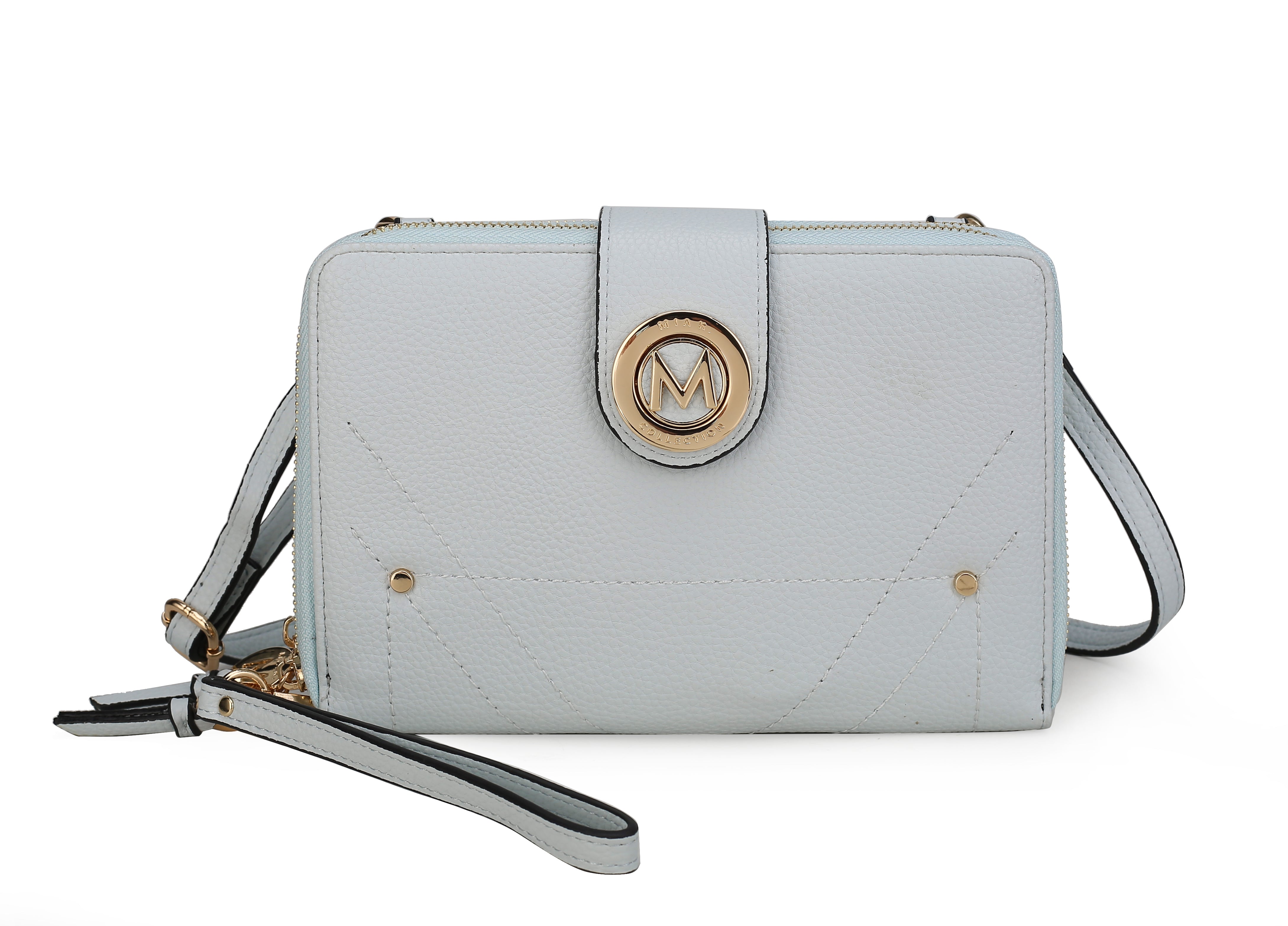  MKF Collection Sage Phone Crossbody Bag - Light Blue - Bonton