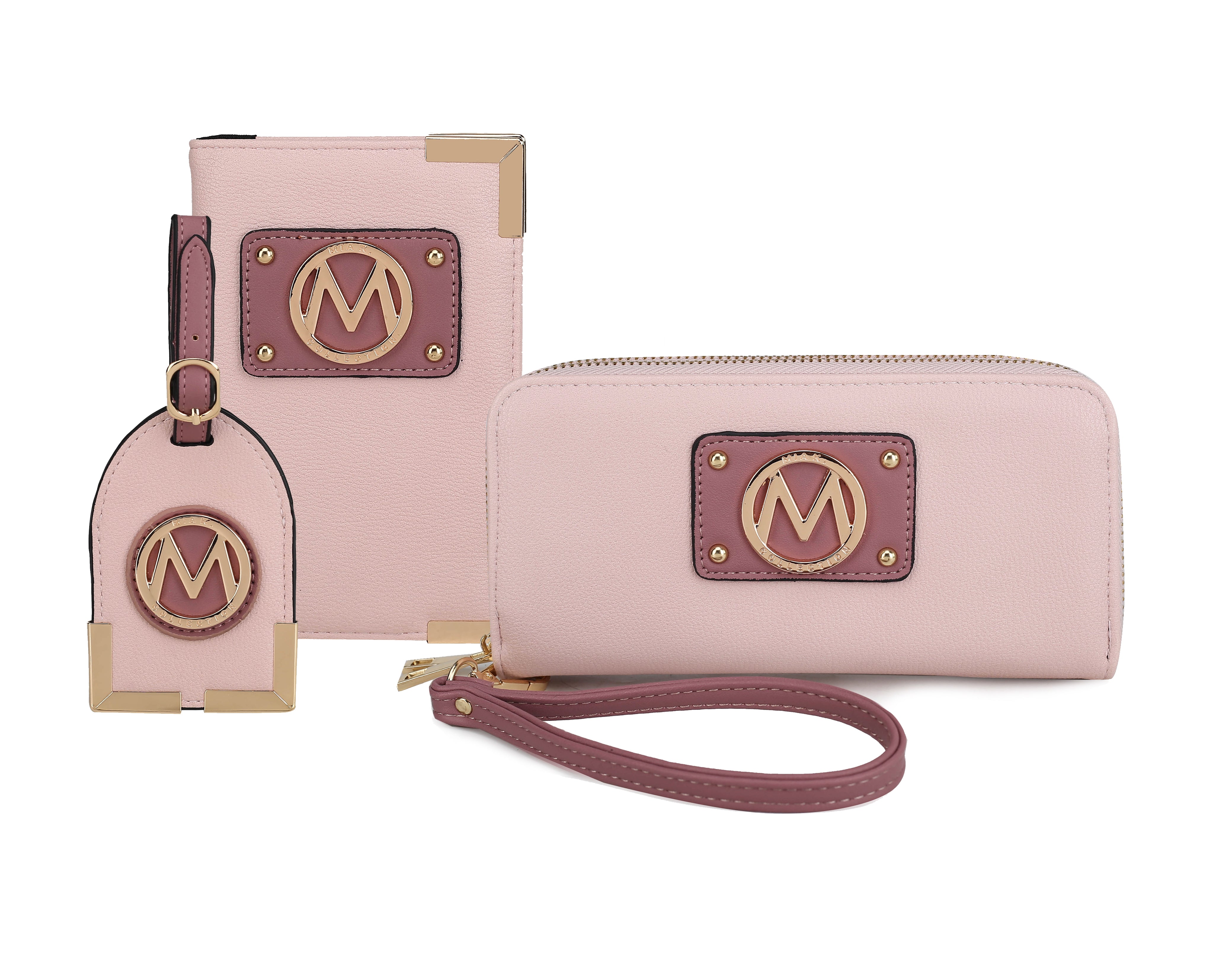  MKF Collection Darla Wallet and Travel Set - Snake Beige - Bonton