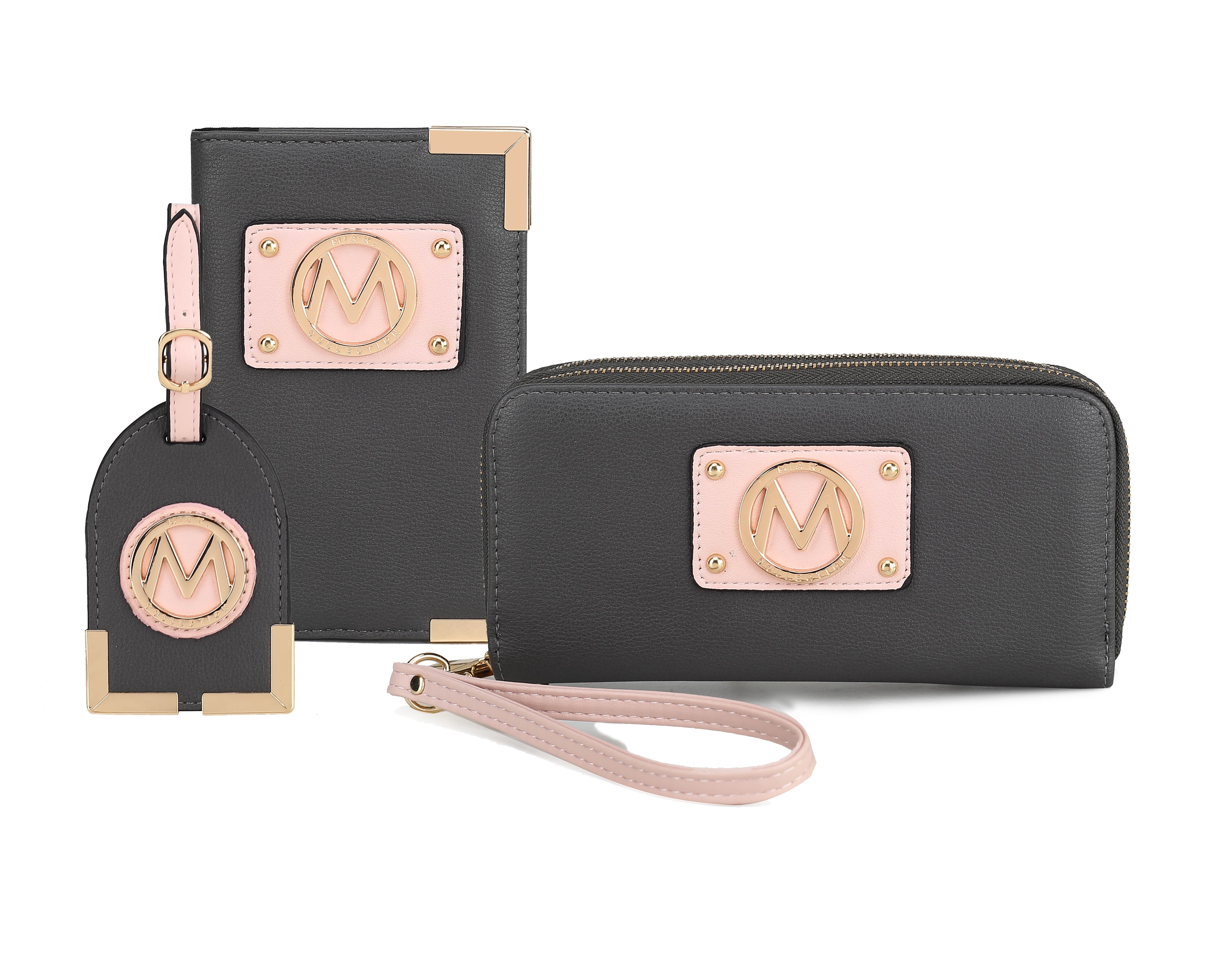  MKF Collection Darla Wallet and Travel Set - Snake Beige - Bonton