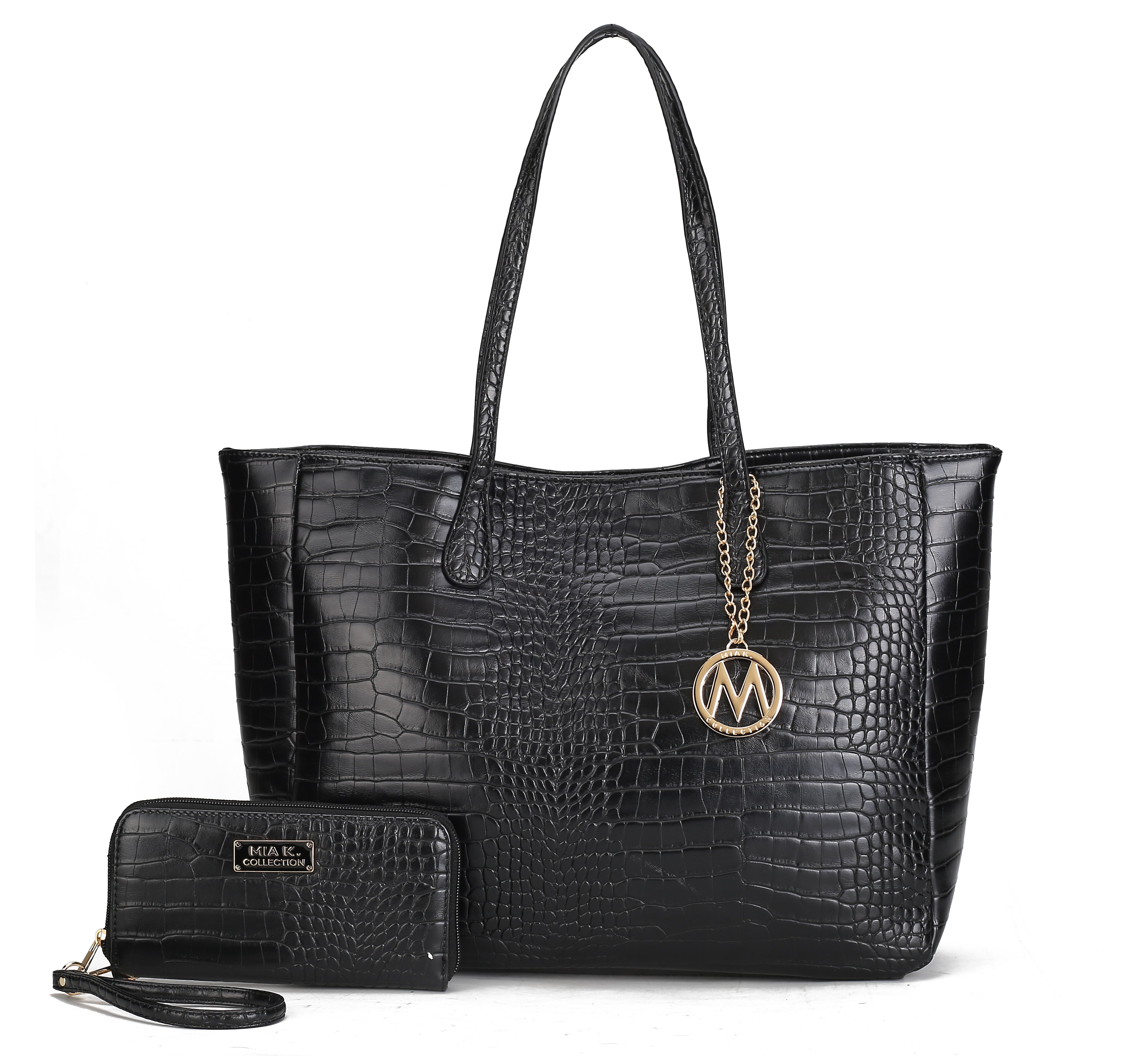  MKF Collection Sadie Oversize Tote and Wallet Set - Black - Bonton