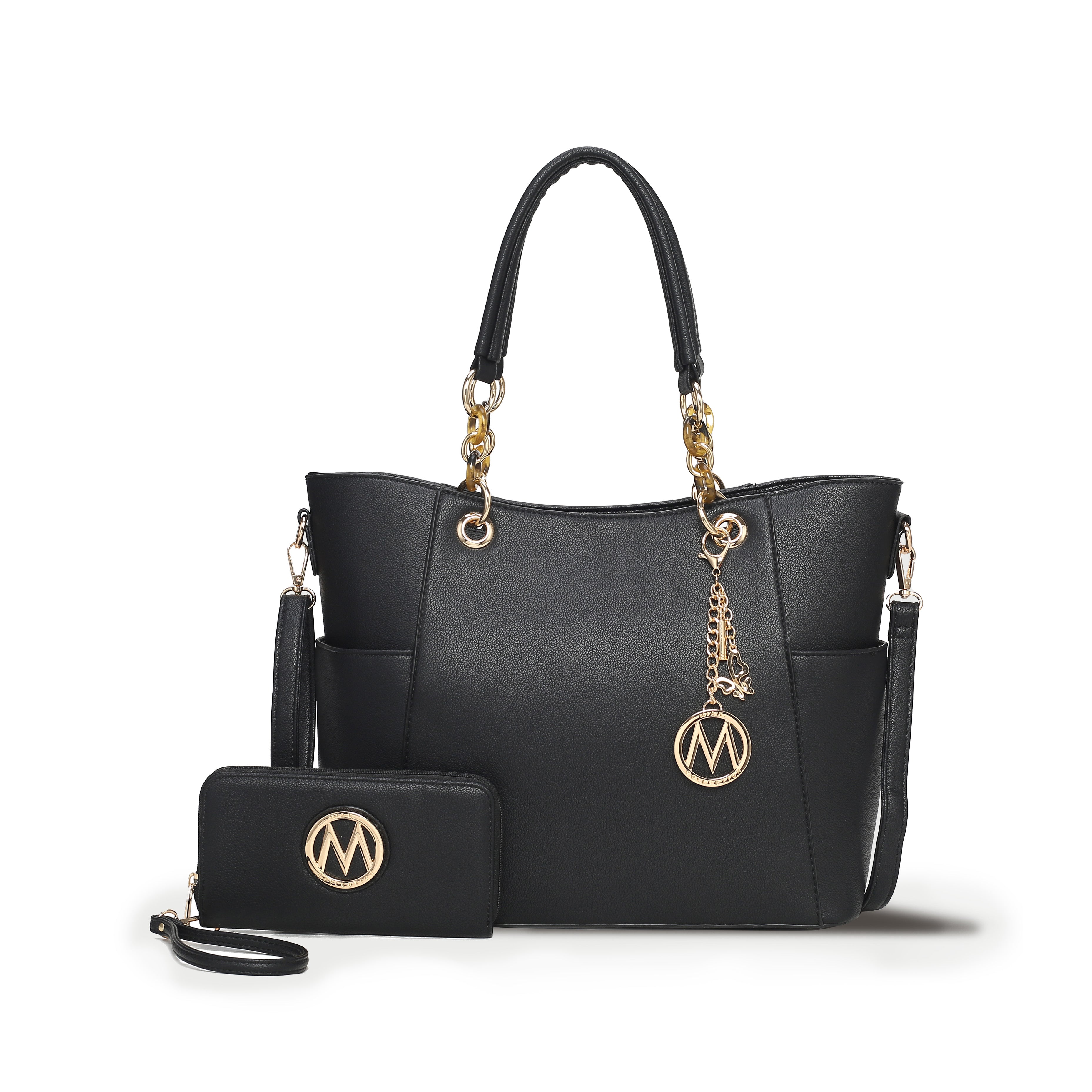  MKF Collection Bonita Tote Bag and Wallet Set - Black - Bonton