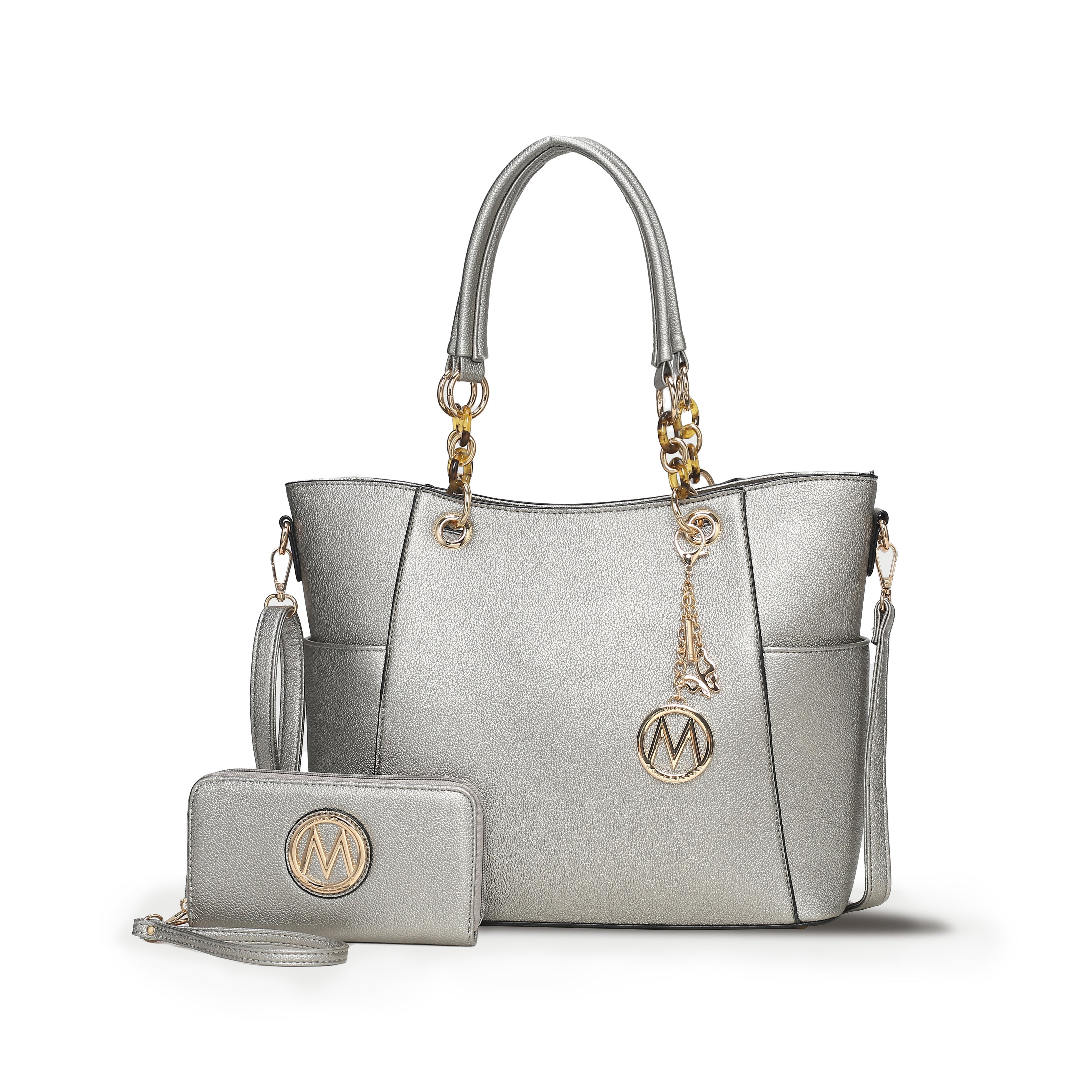  MKF Collection Bonita Tote Bag and Wallet Set - Mustard - Bonton