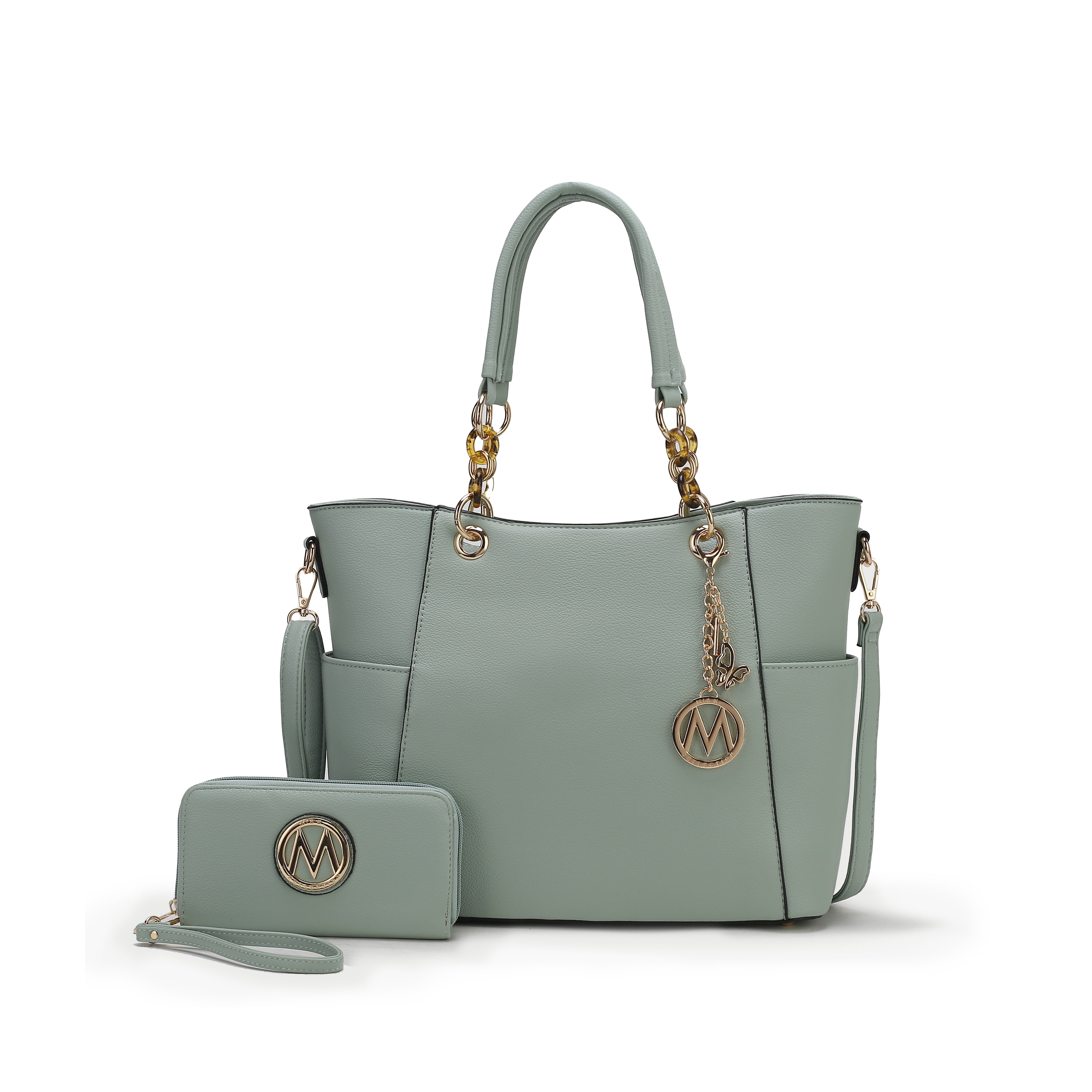  MKF Collection Bonita Tote Bag and Wallet Set - Mustard - Bonton