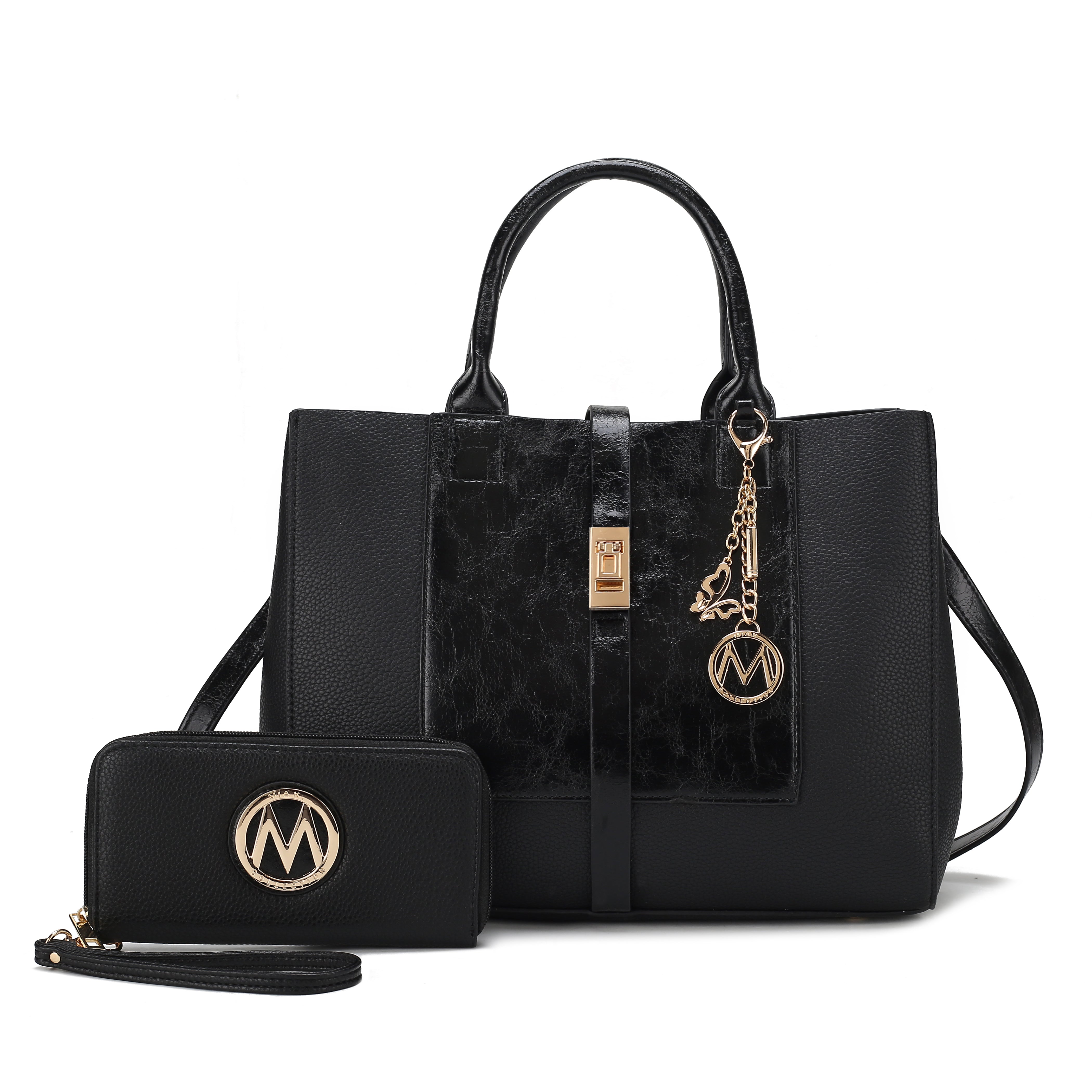  MKF Collection Yola Shoulder Bag and Wallet Set - Black - Bonton