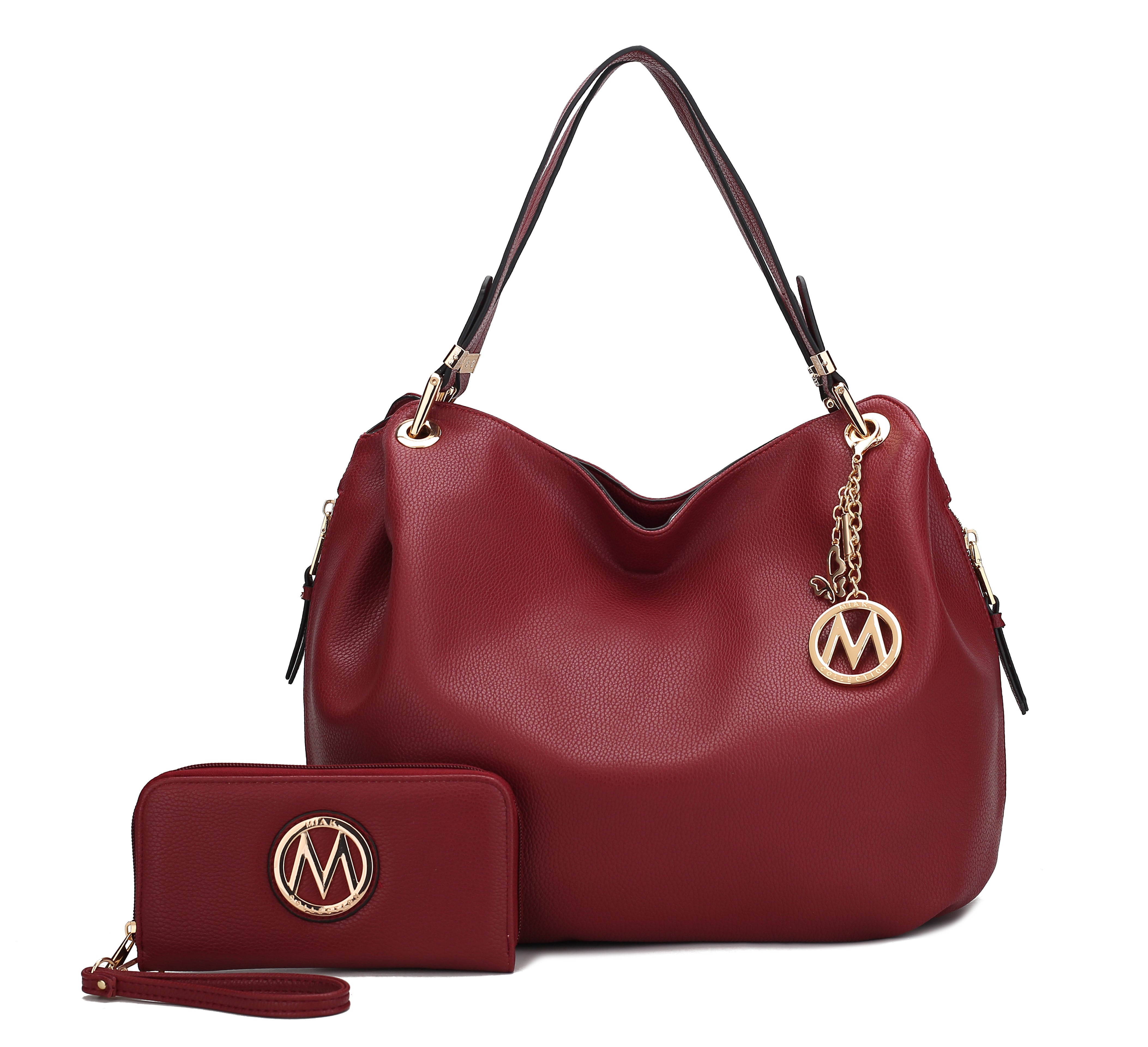  MKF Collection Fabienne Hobo Bag and Wallet Set - Red - Bonton