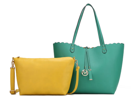 Amahia Reversible Tote Bag and Crossbody Set