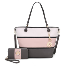 Vallie Tote Bag and Wallet Set