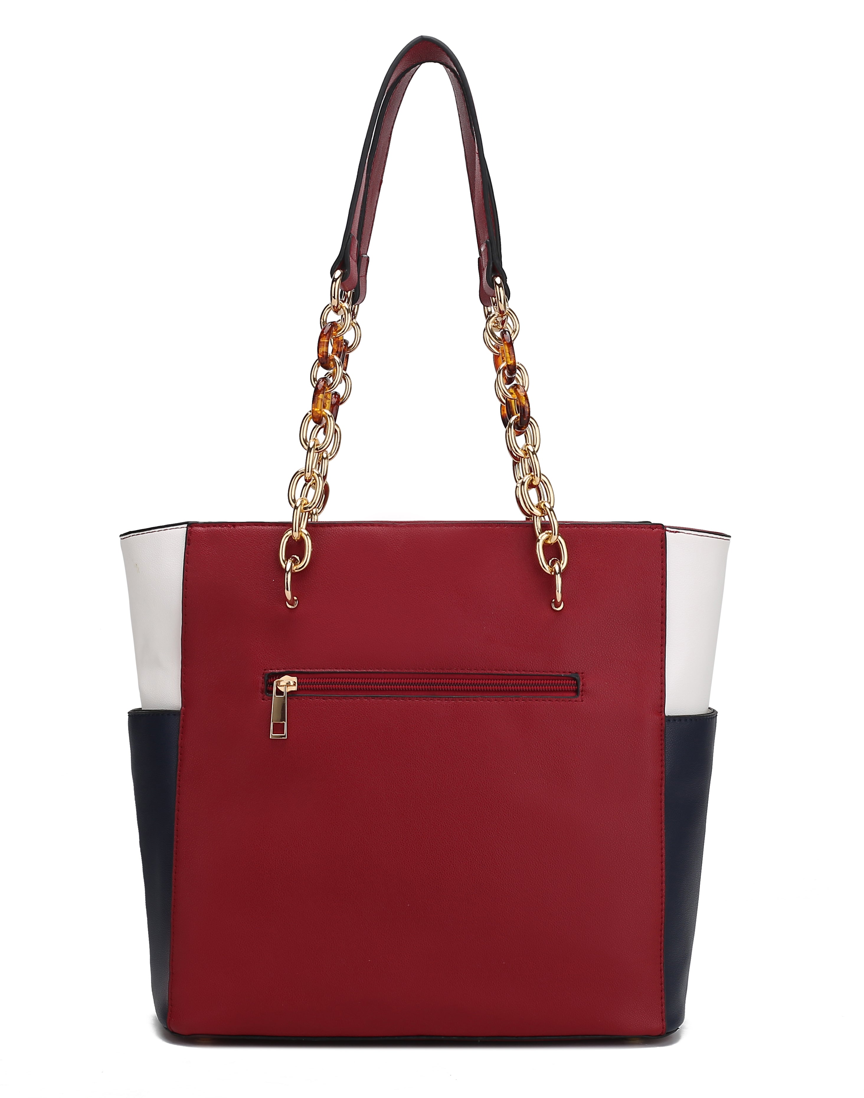  MKF Collection Rochelle Tote and Wristlet Set - Maroon - Bonton