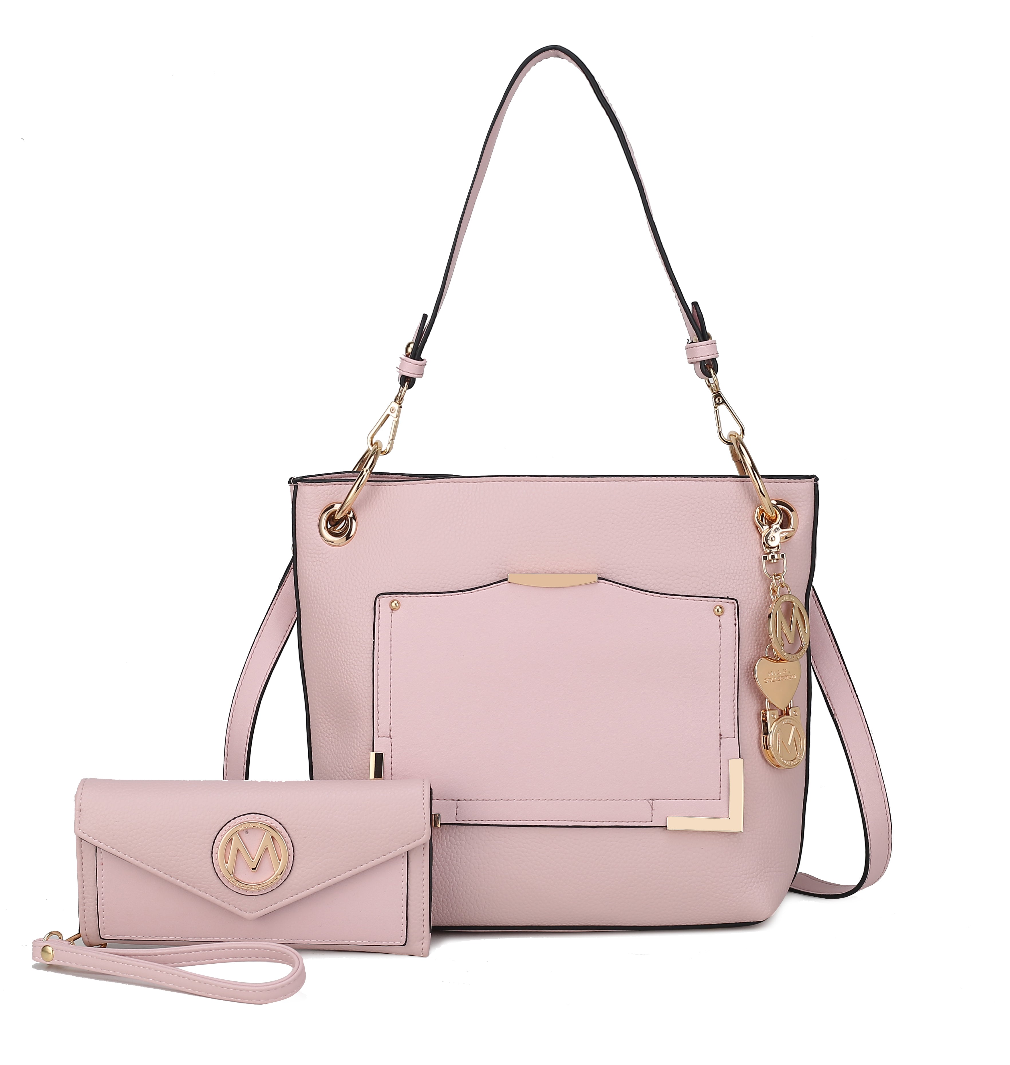  MKF Collection Grace Shoulder Bag and Set - Beige - Bonton