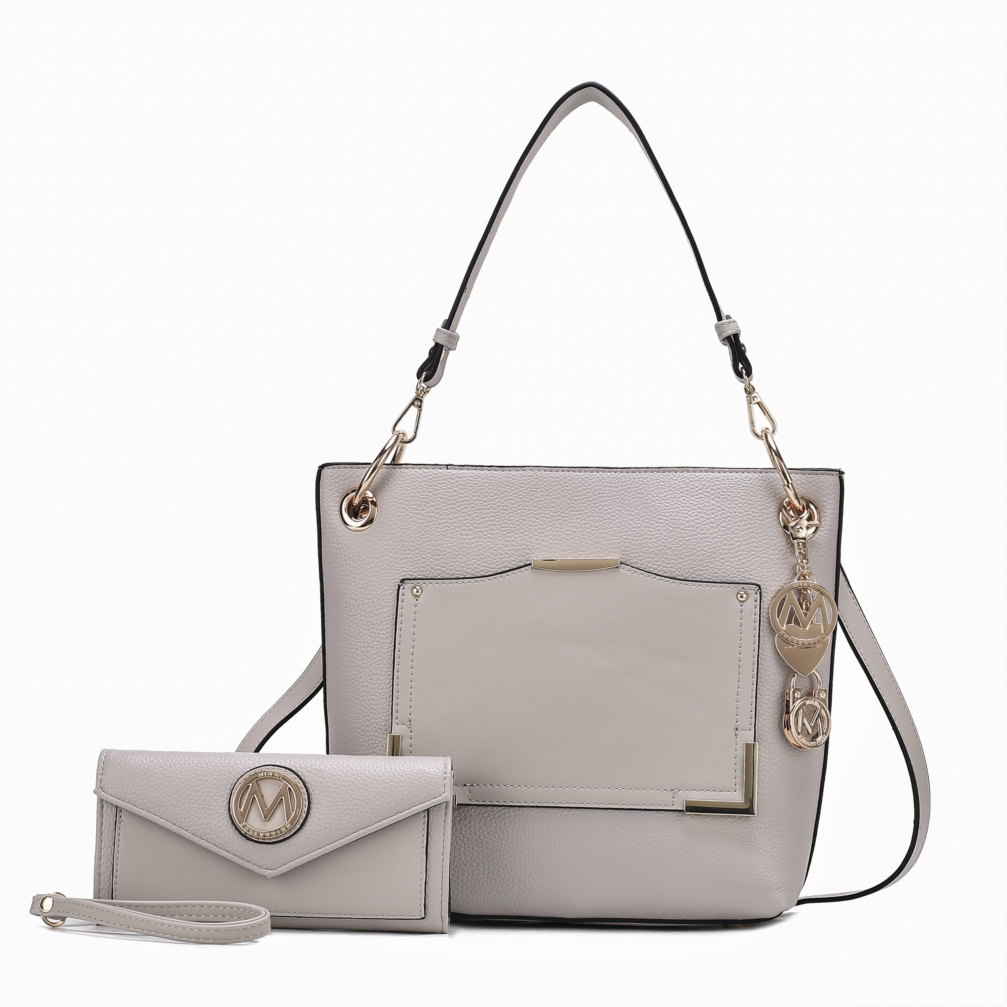  MKF Collection Grace Shoulder Bag and Set - Beige - Bonton