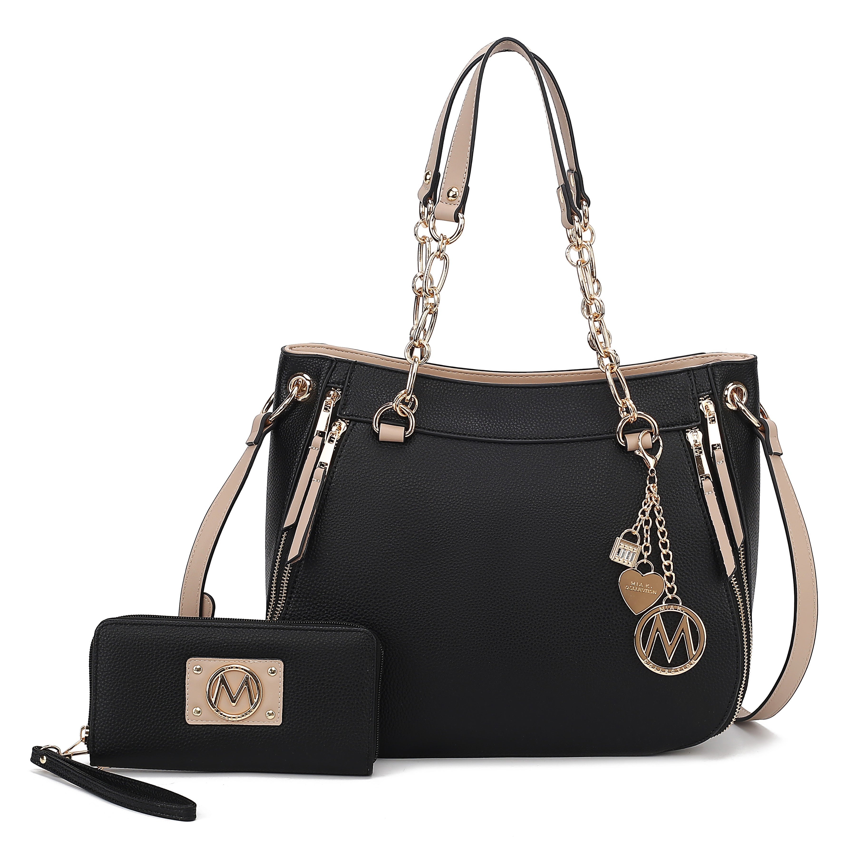  MKF Collection Lina Shoulder Bag and Wallet Set - Light Blue - Bonton