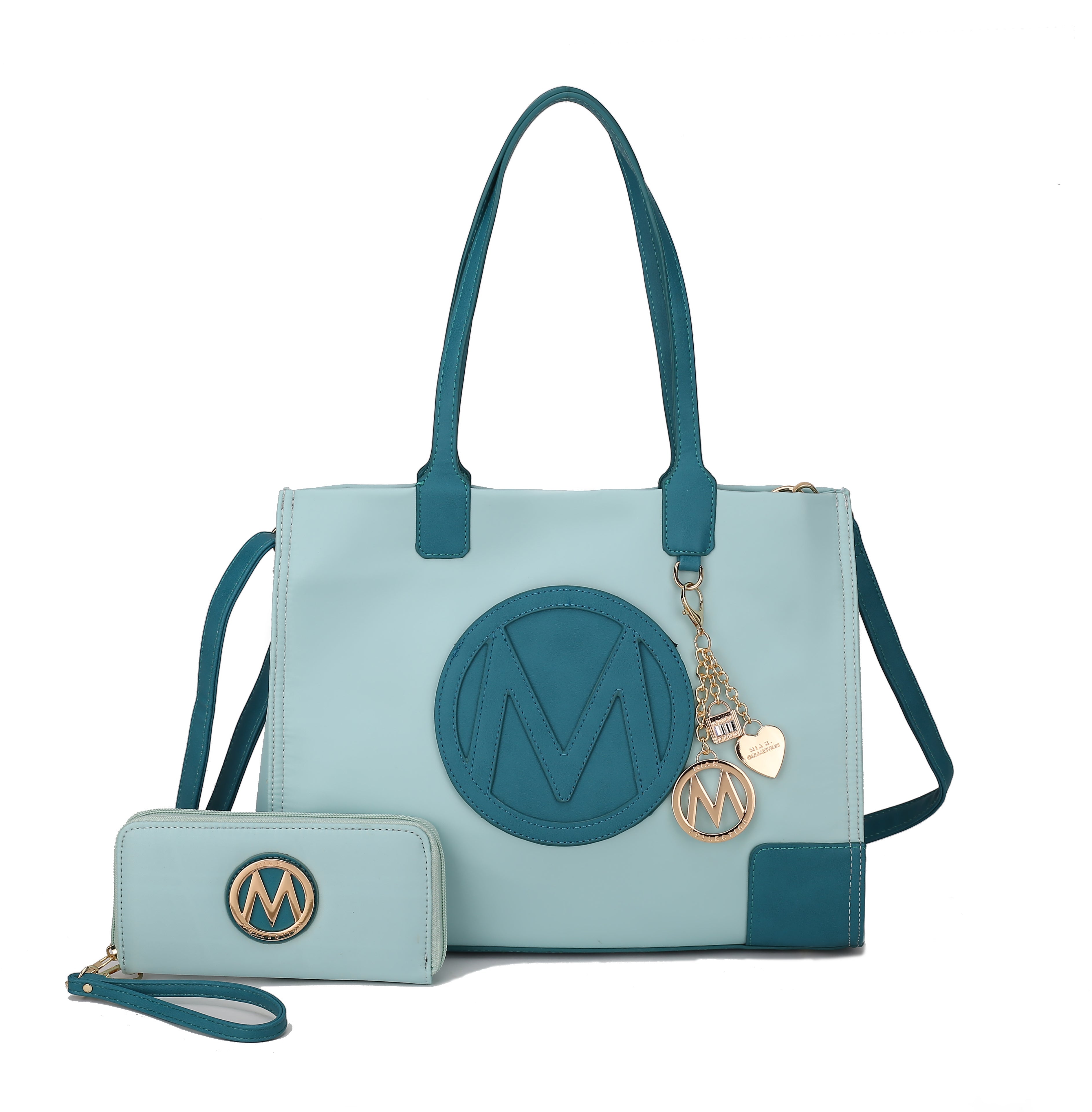  MKF Collection Louise Tote Bag and Wallet Set - Light Blue - Bonton