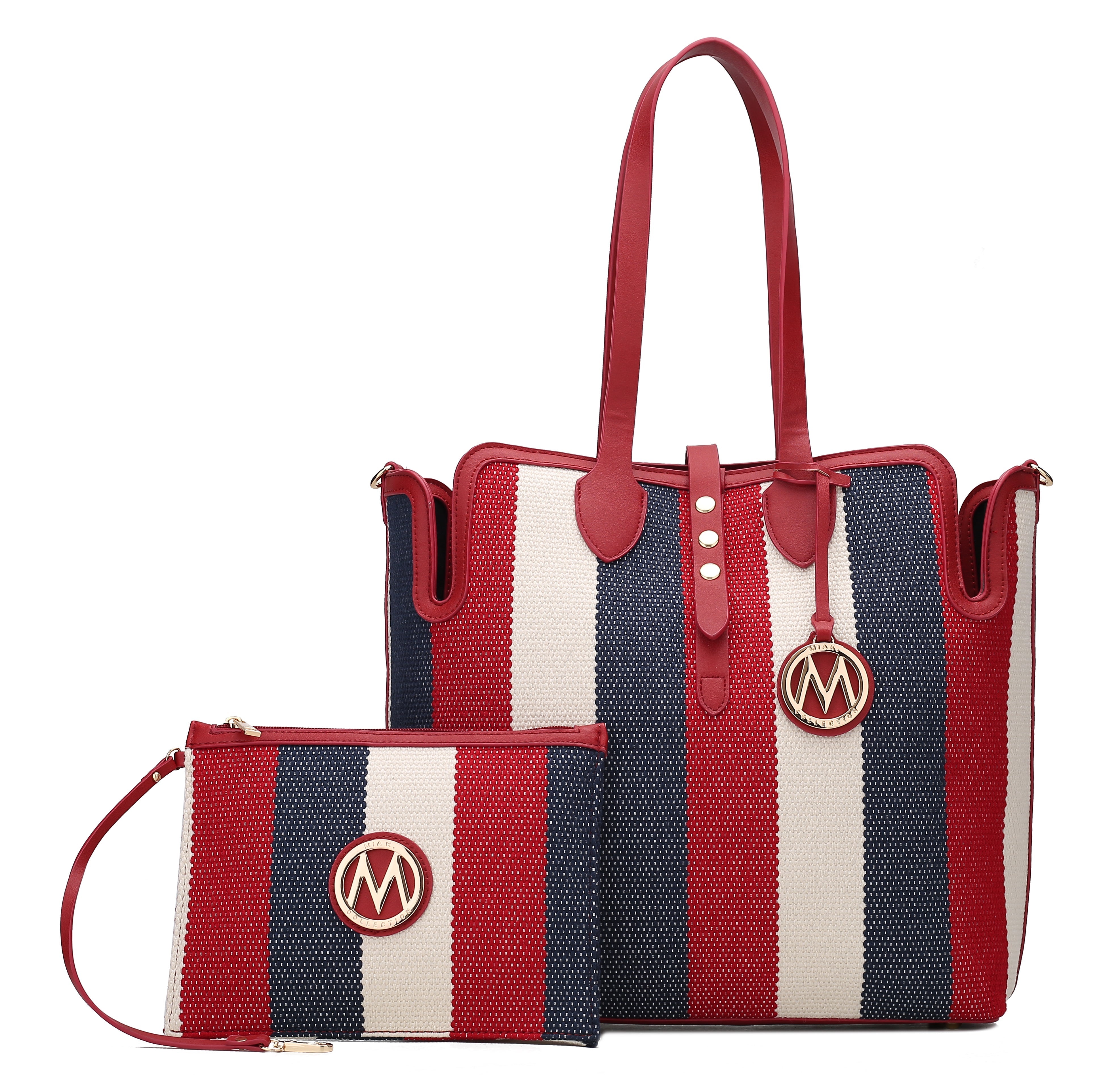  MKF Collection Juliana Tote Bag and Wristlet Set - Blush - Bonton