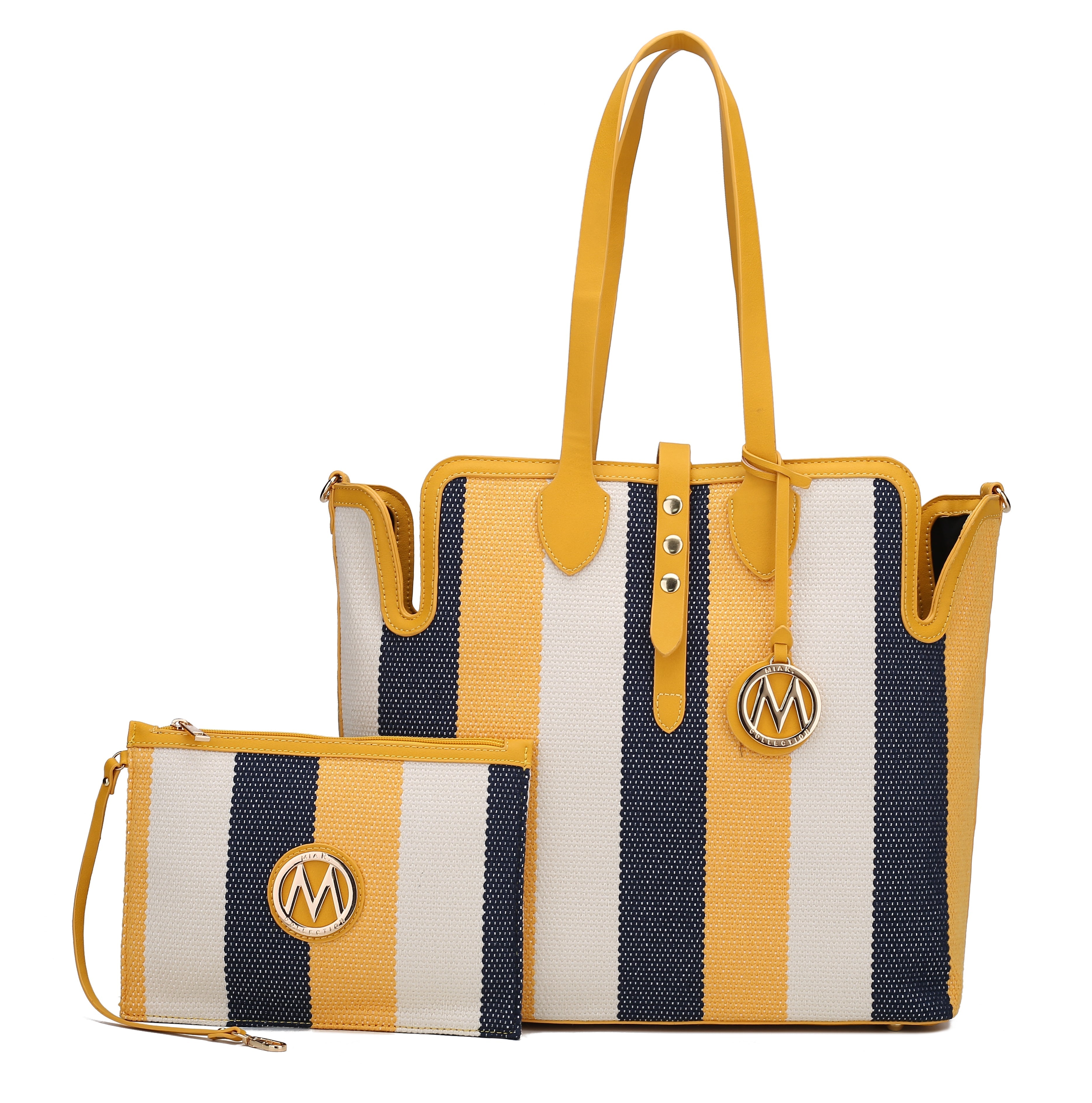  MKF Collection Juliana Tote Bag and Wristlet Set - Blush - Bonton