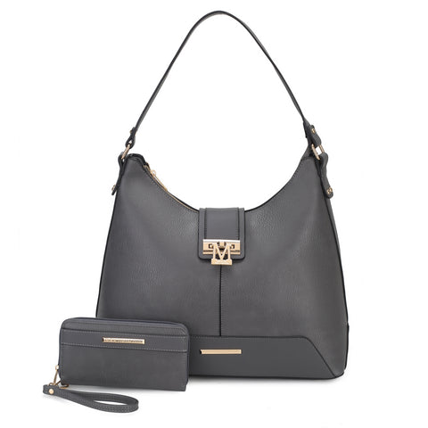 Graciela Solid Hobo Bag and Wallet Set