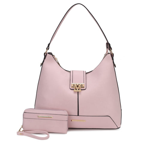 Graciela Solid Hobo Bag and Wallet Set