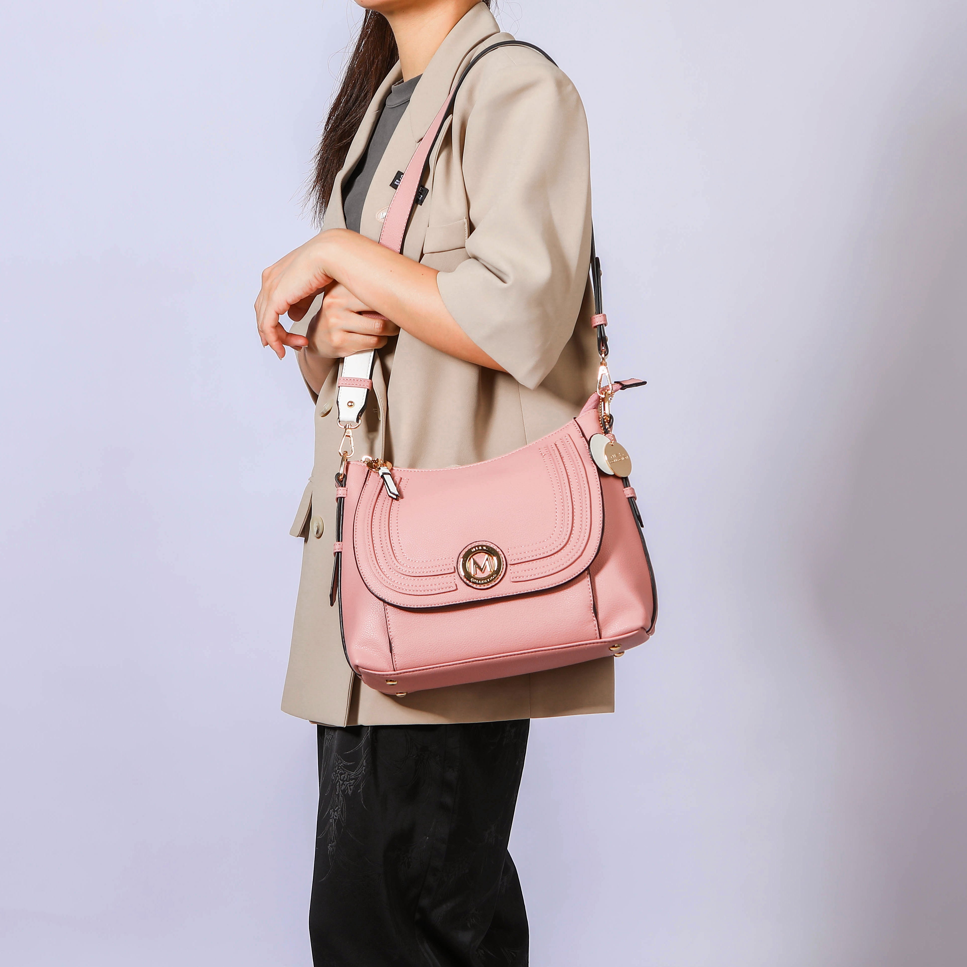  MKF Collection Maggie Shoulder Bag - Beige - Bonton