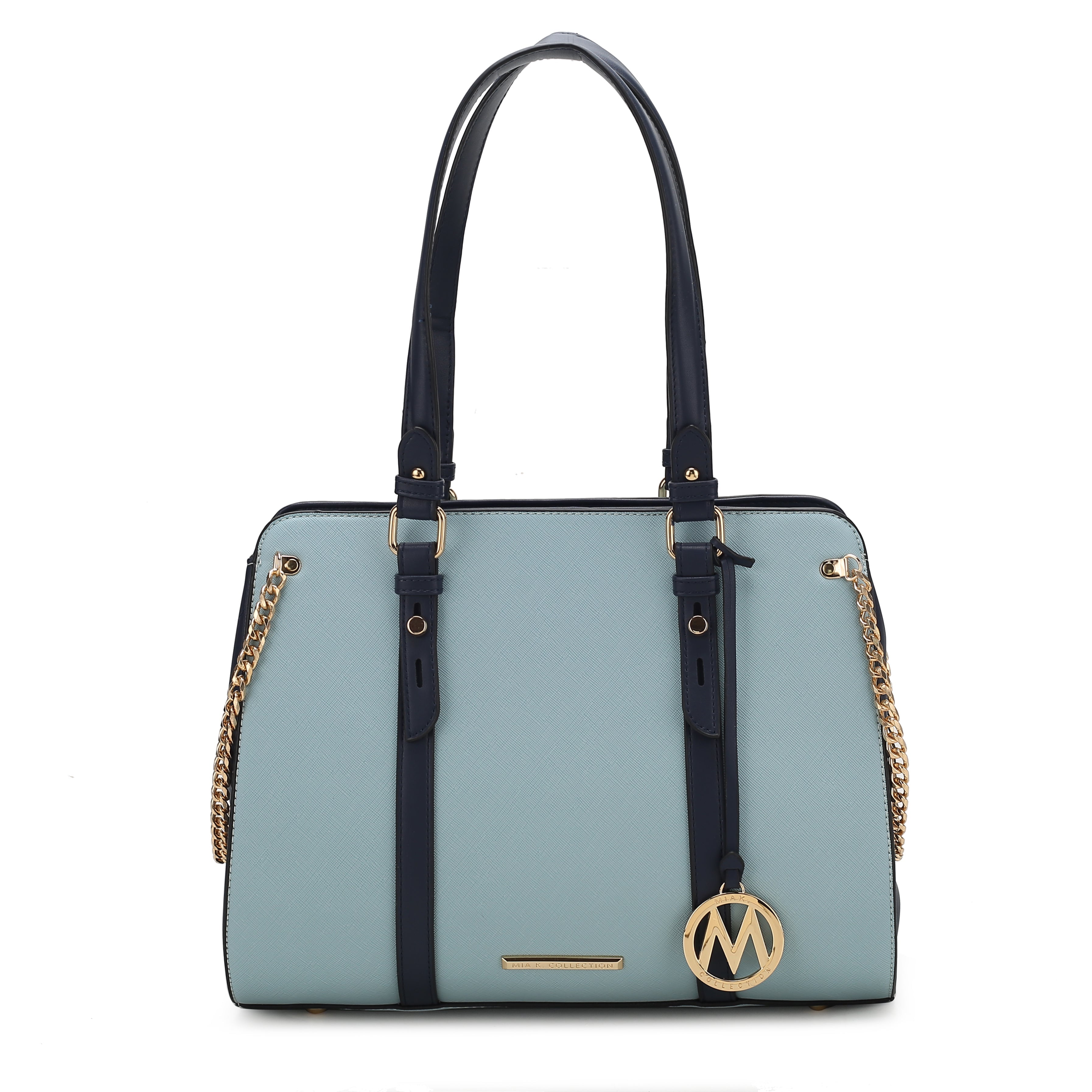  MKF Collection Amy Color-Block Shoulder Bag - Light Blue - Bonton