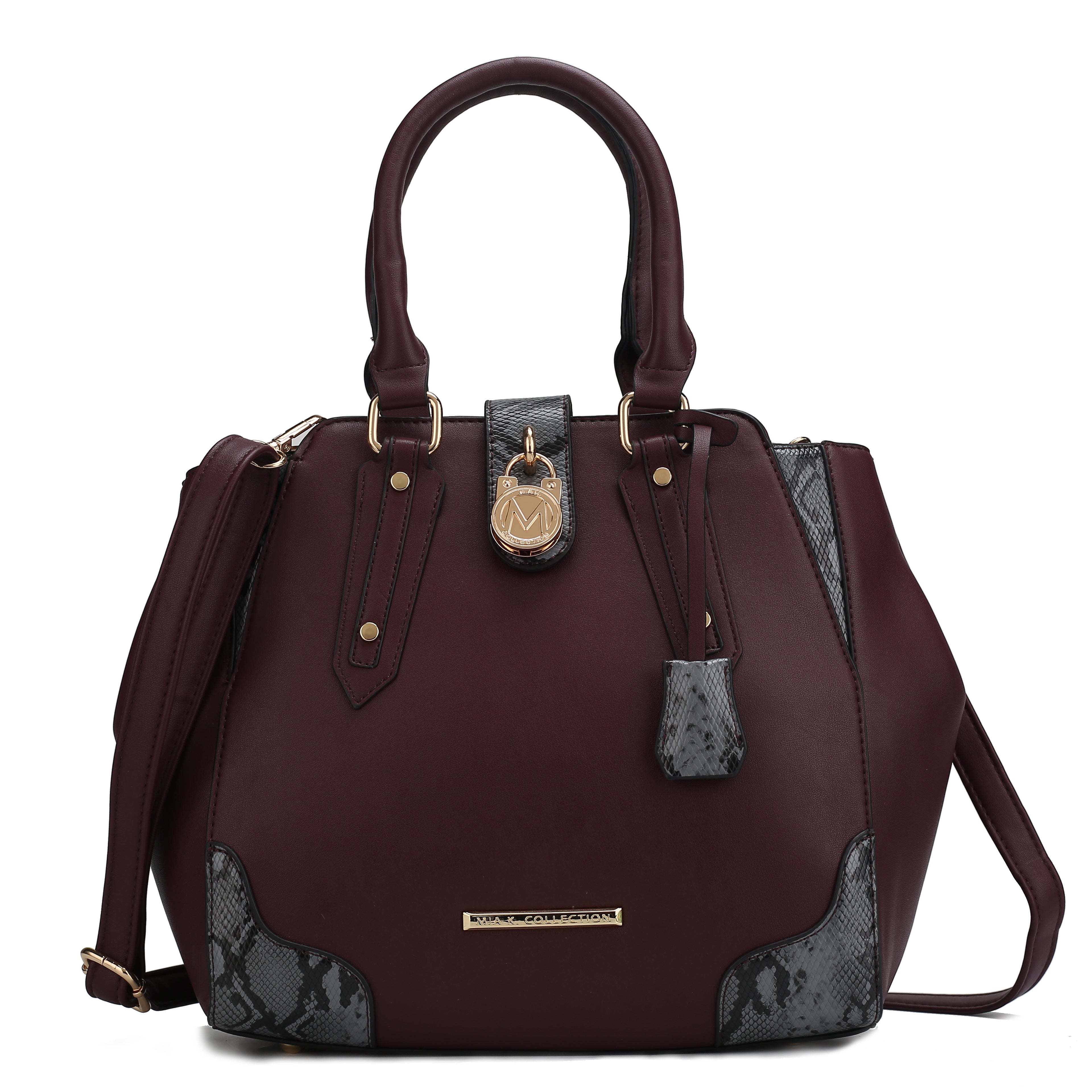  MKF Collection Lorena Embossed Shoulder Bag - Beige - Bonton