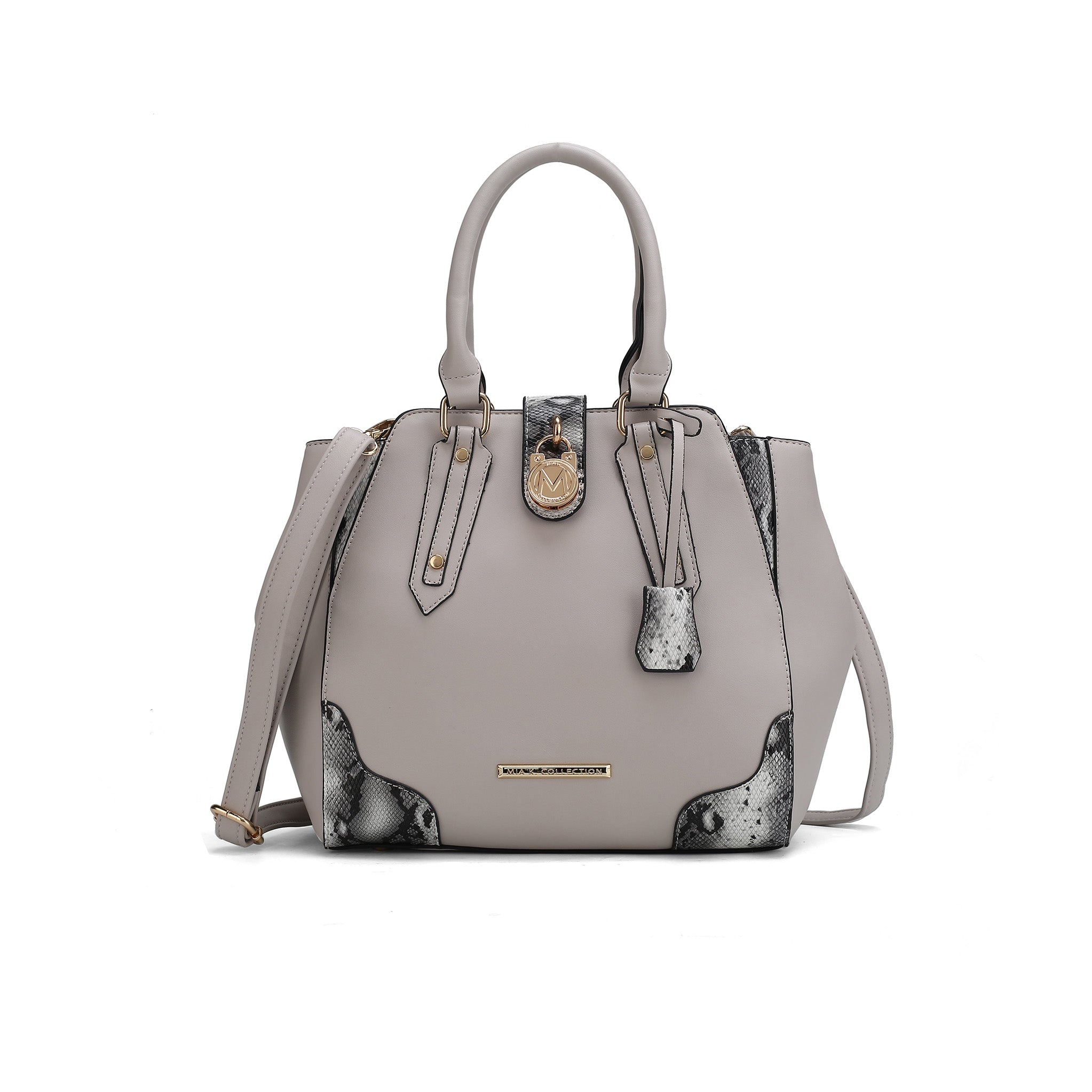  MKF Collection Lorena Embossed Shoulder Bag - Taupe - Bonton